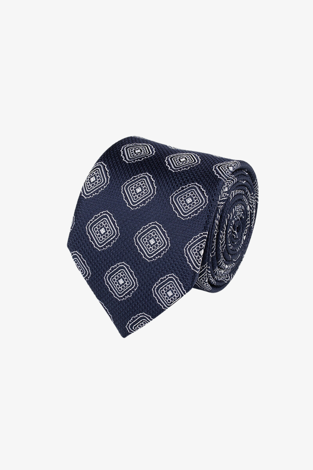 Tie - Silk blue wide floral