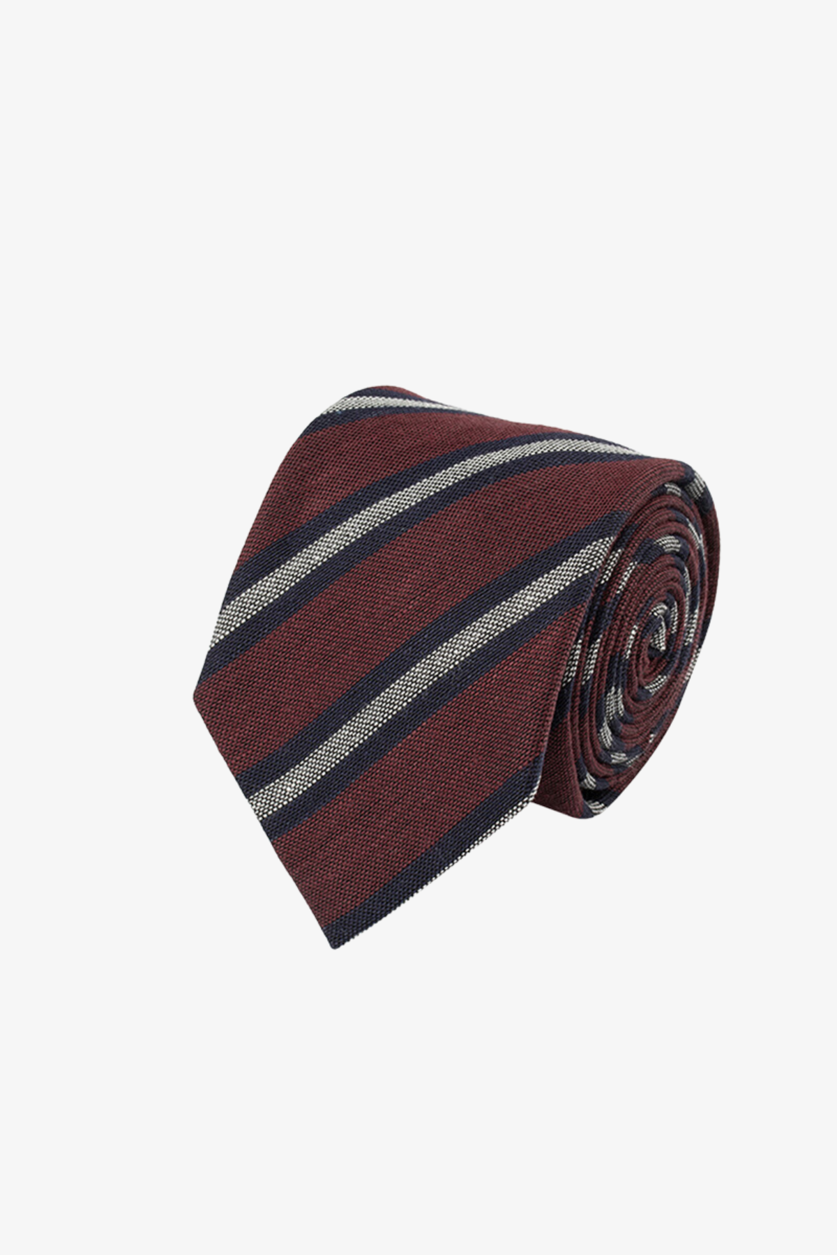 Tie - Silk burgandy multistripe