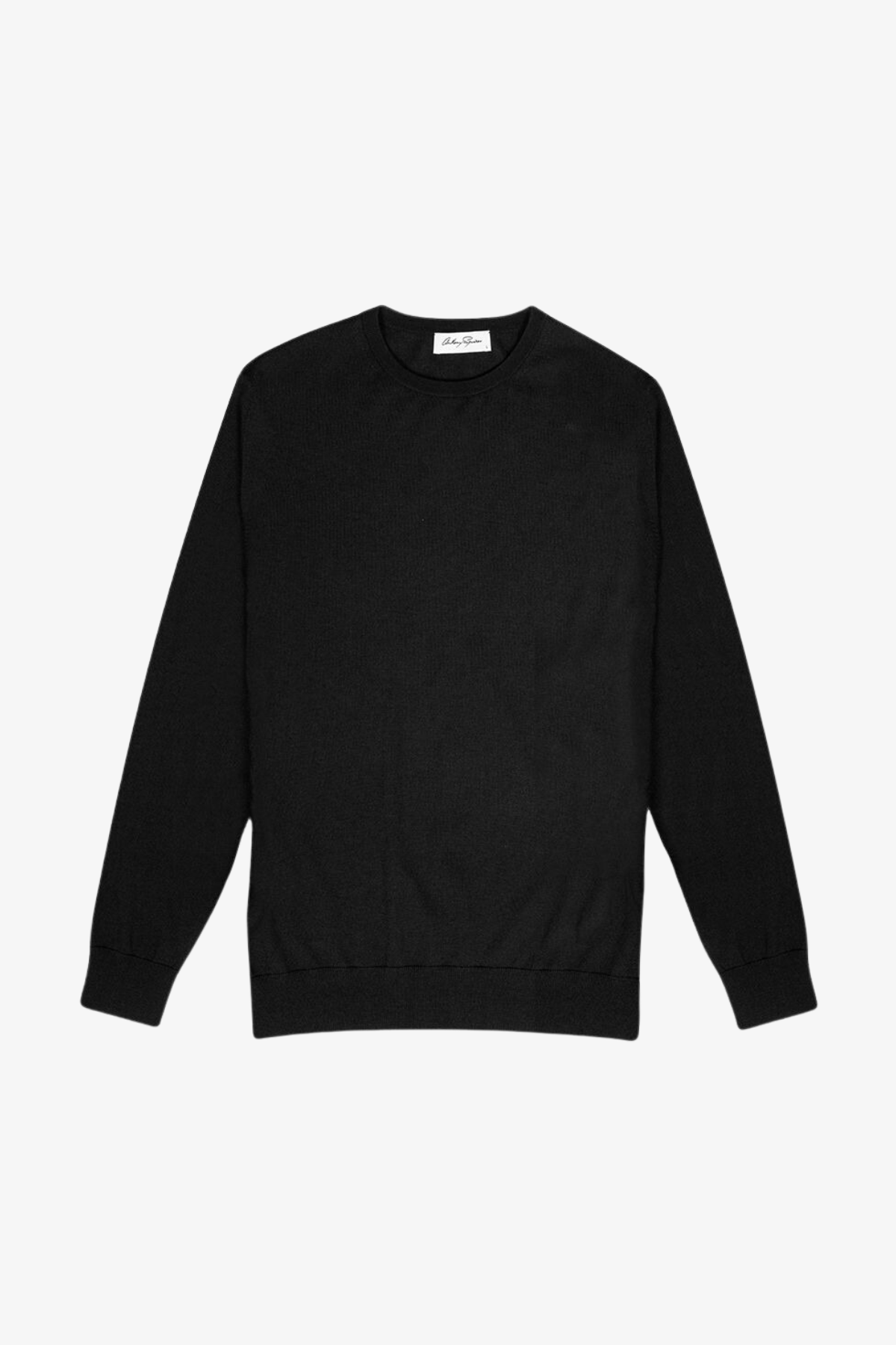 Devin - Black Crewneck Knit