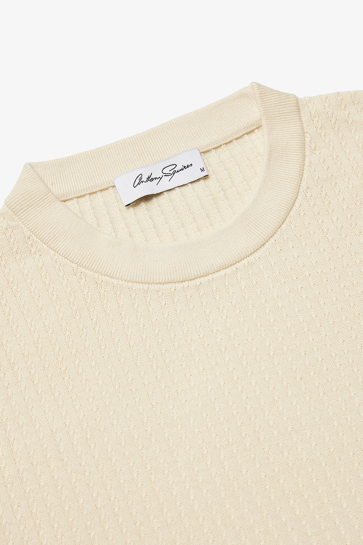 Braided Knit Tee - Cream