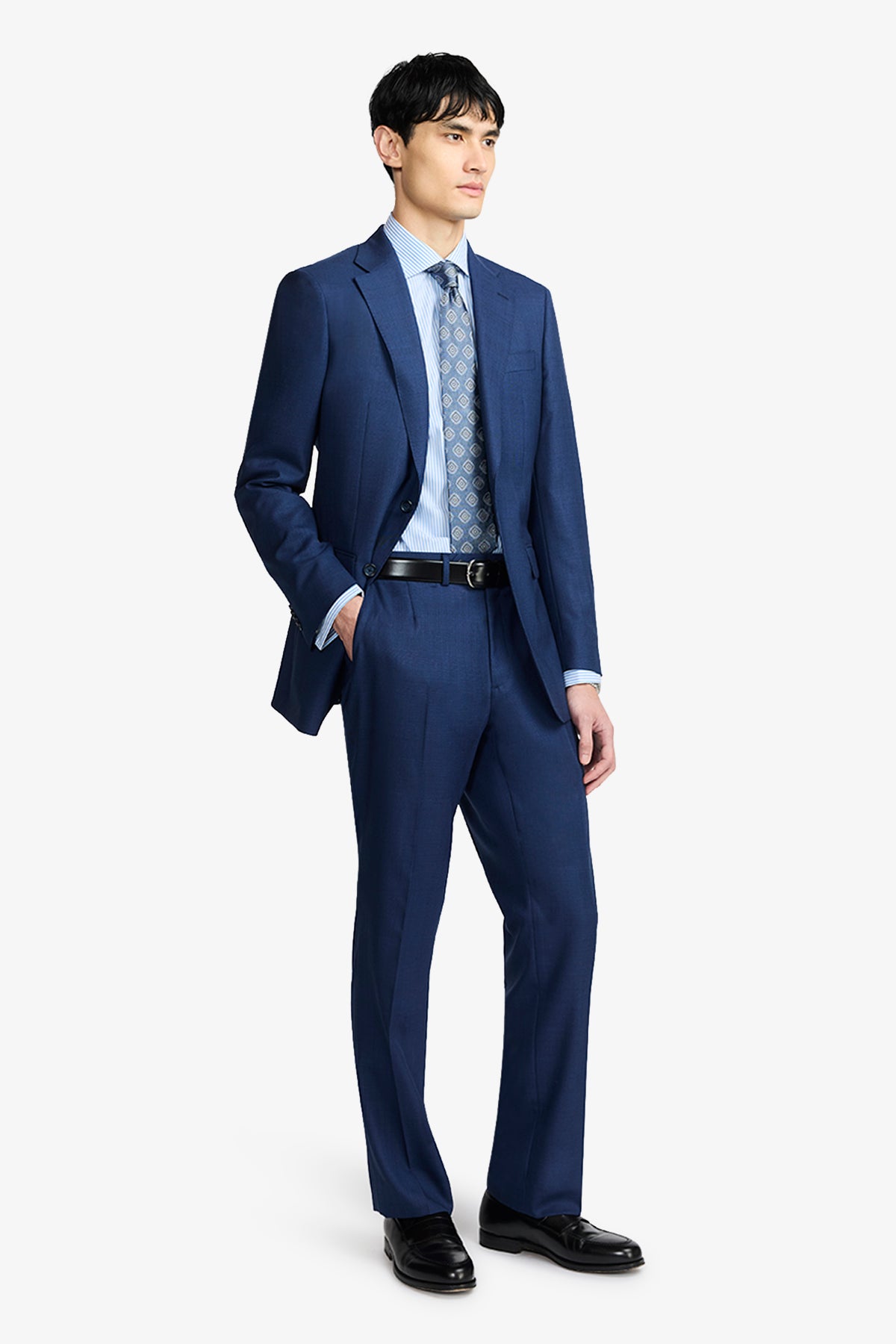 Kennedy Suit - Tonal Prince Of Wales Check In Pure Wool, Super 110's