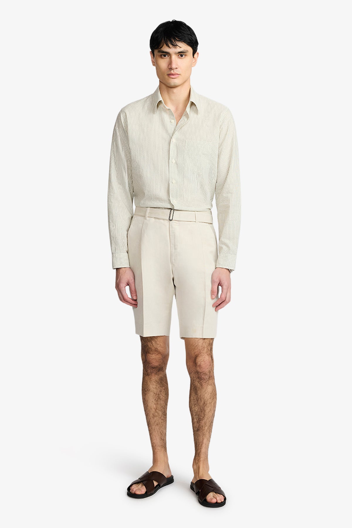 Ree - Natural Seersucker Shirt