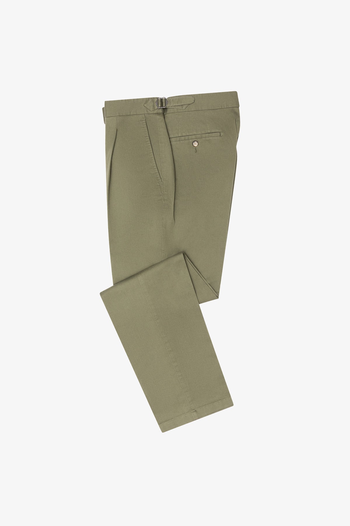 Hudson Pants - Cotton/Elastane In Olive Twill Soft Finish