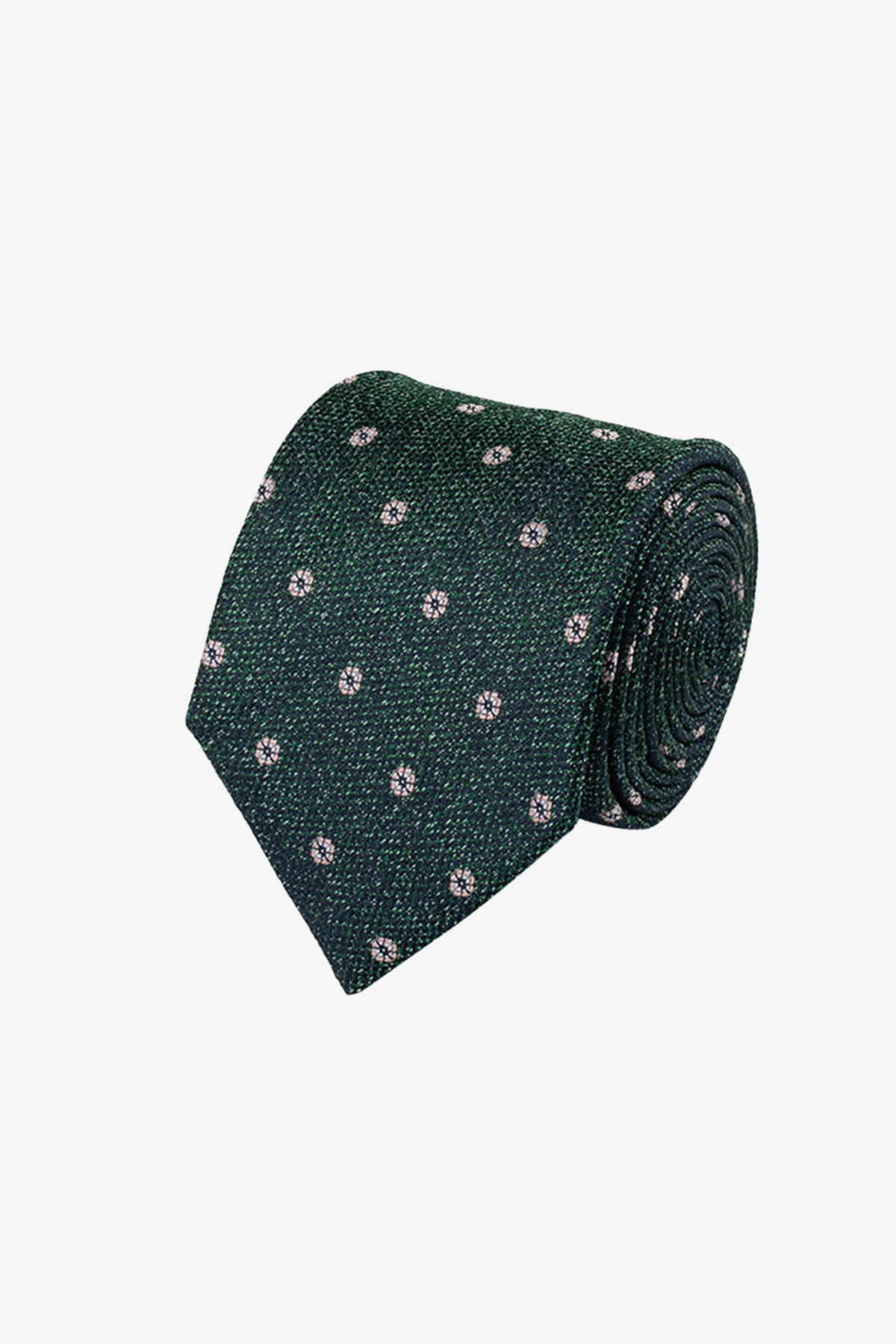 Tie - Silk spotted green