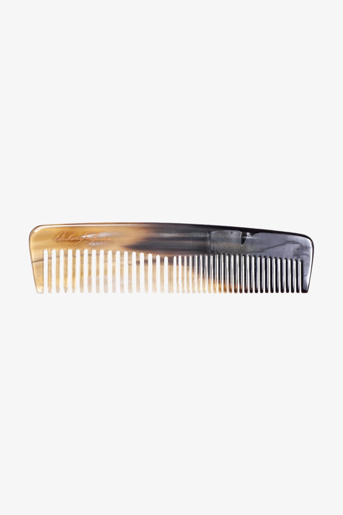 Horn Pocket Comb - Light Marble