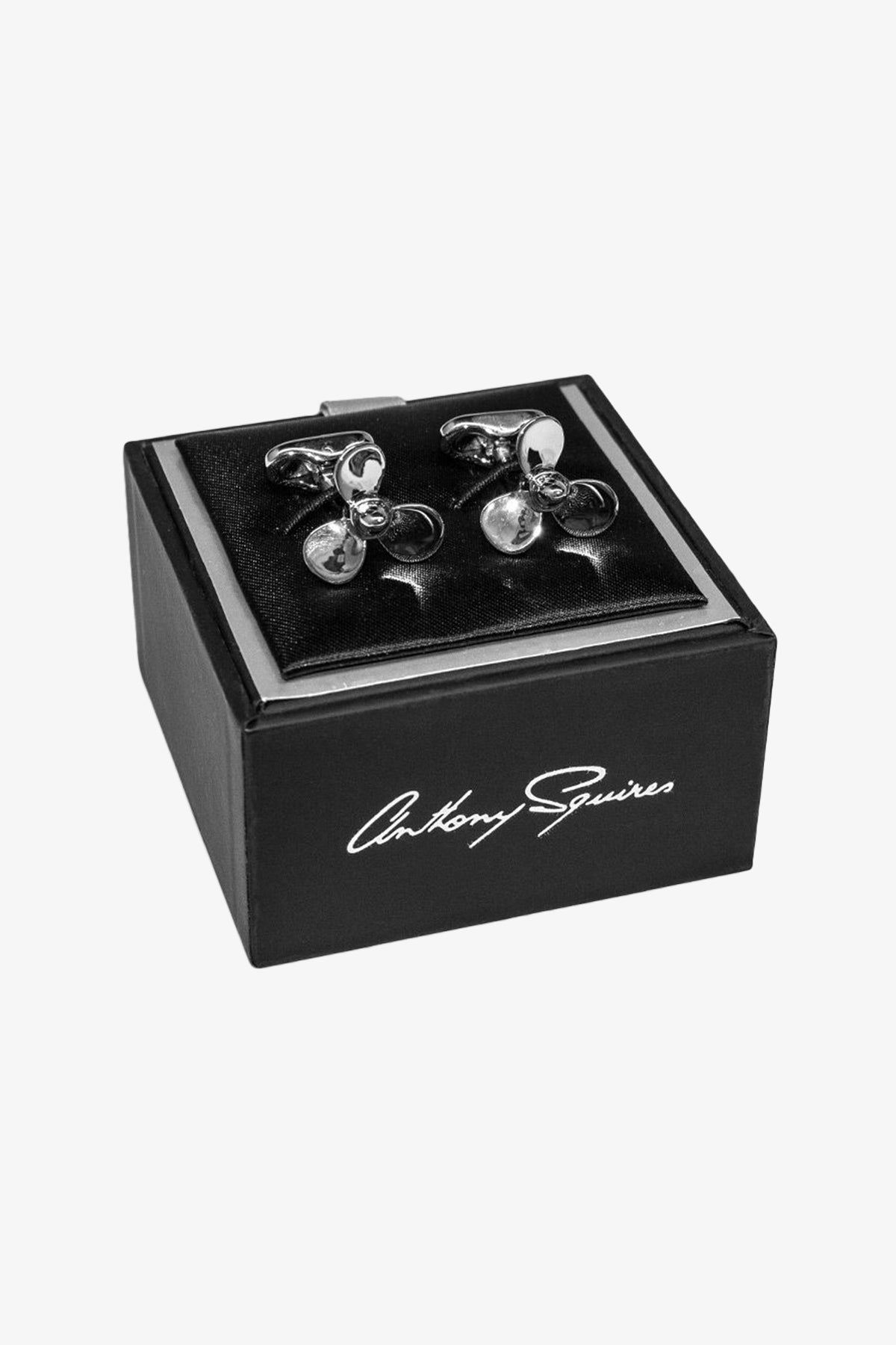 Cufflinks - Silver Propeller