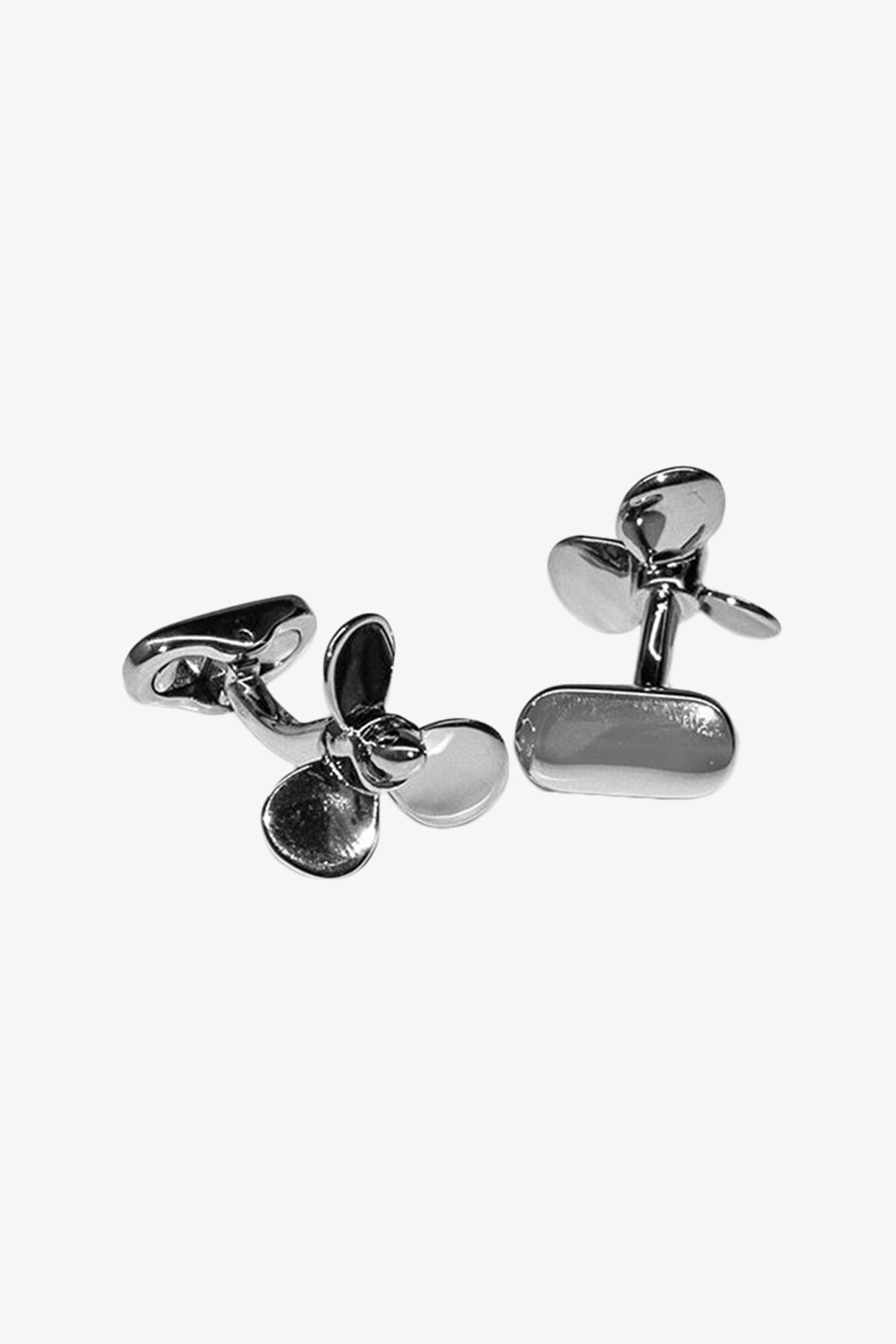 Cufflinks - Silver Propeller