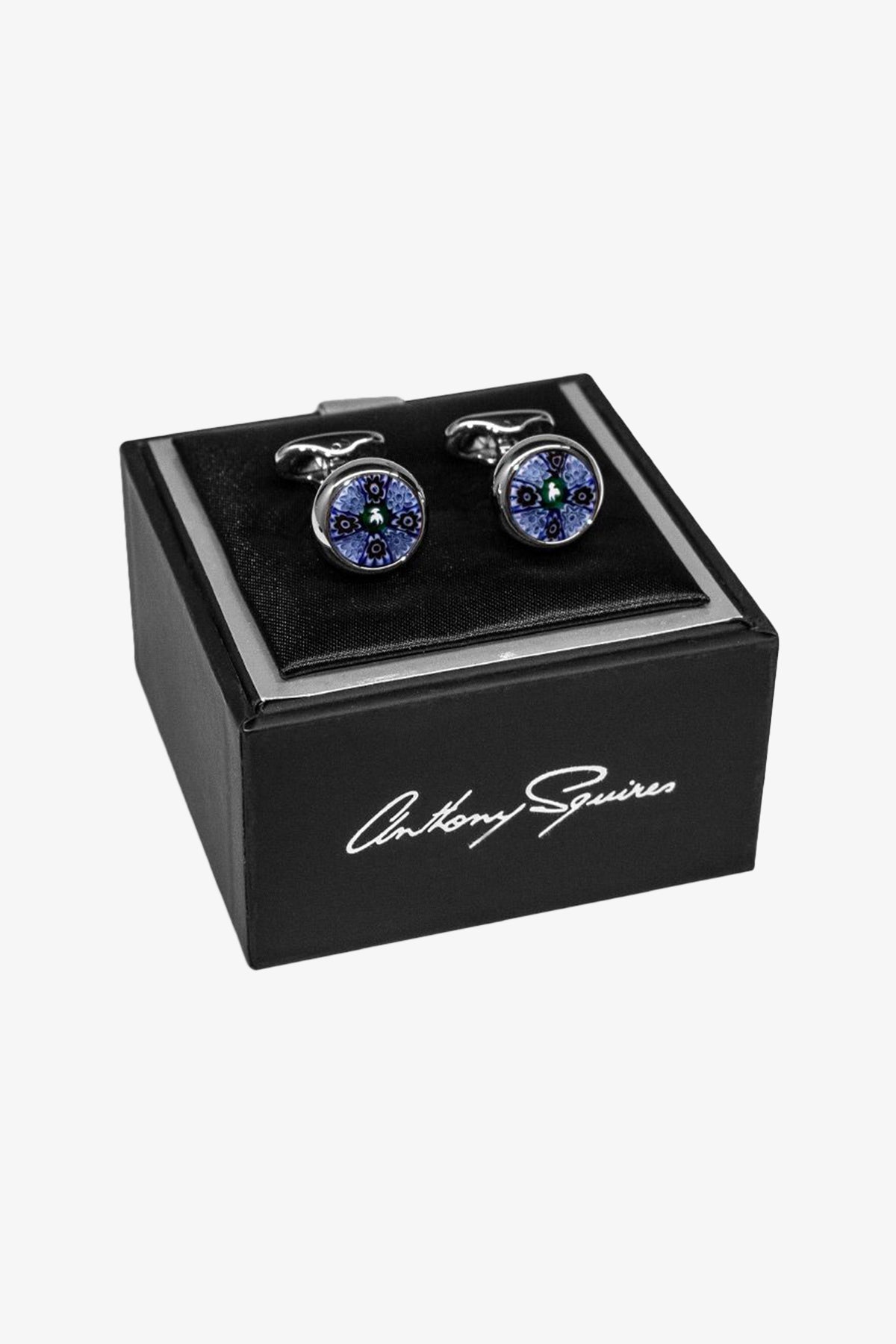 Cufflinks - Cobalt & Navy Murano Glass