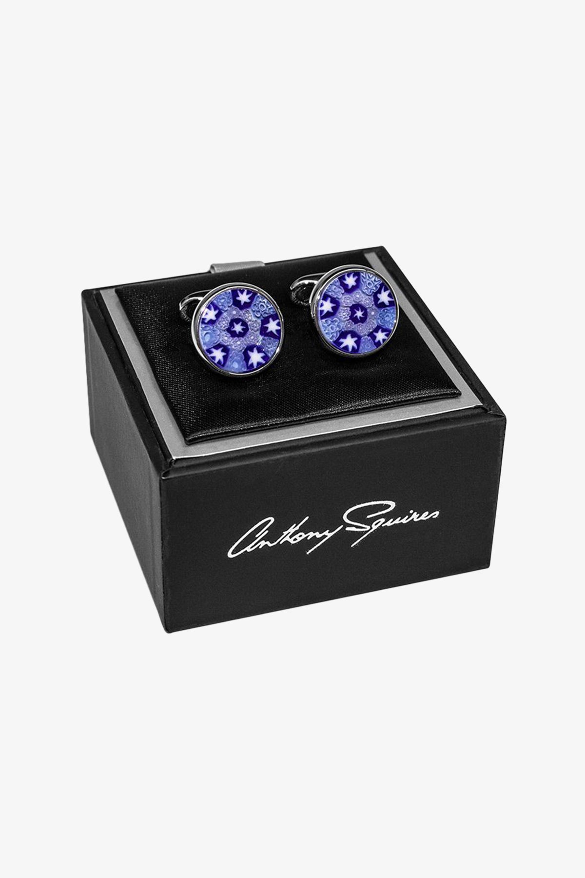 Cufflinks - Blue Murano Glass