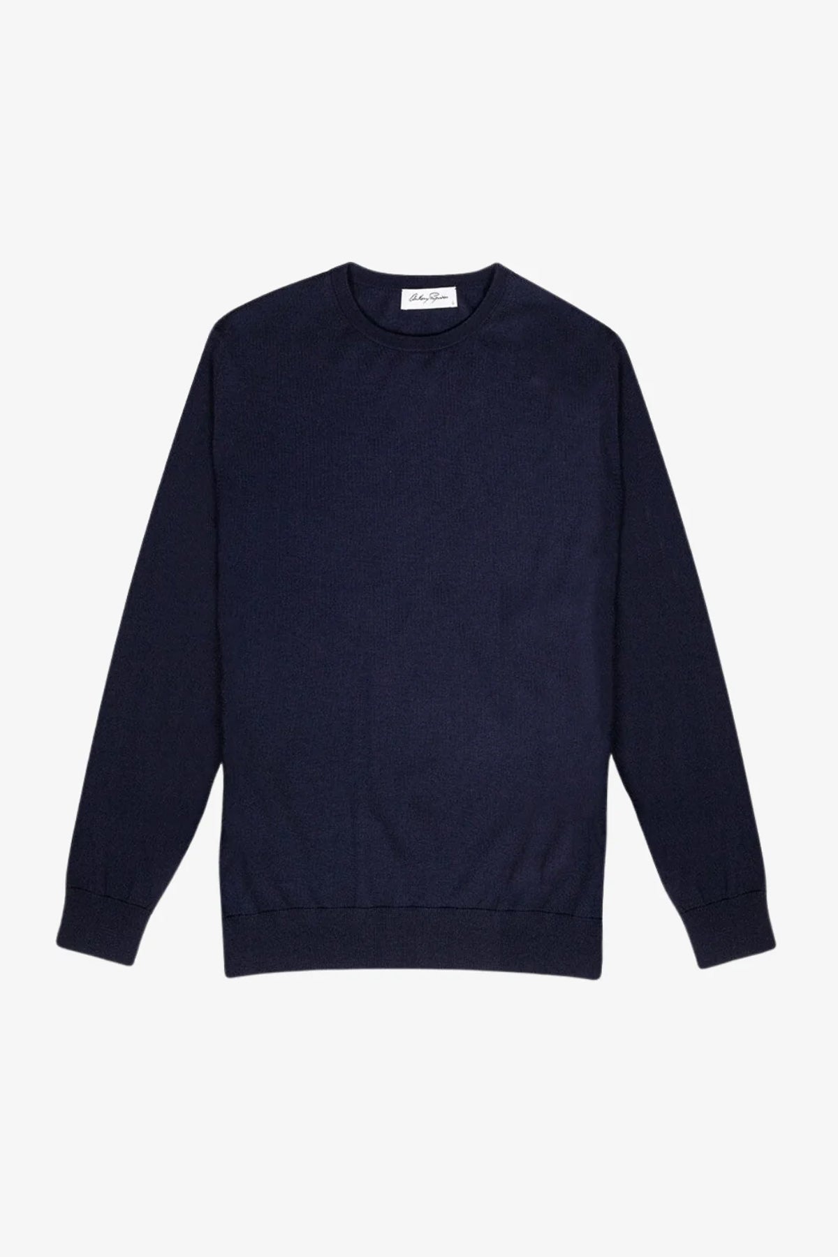 Devin - Navy Crewneck Knit