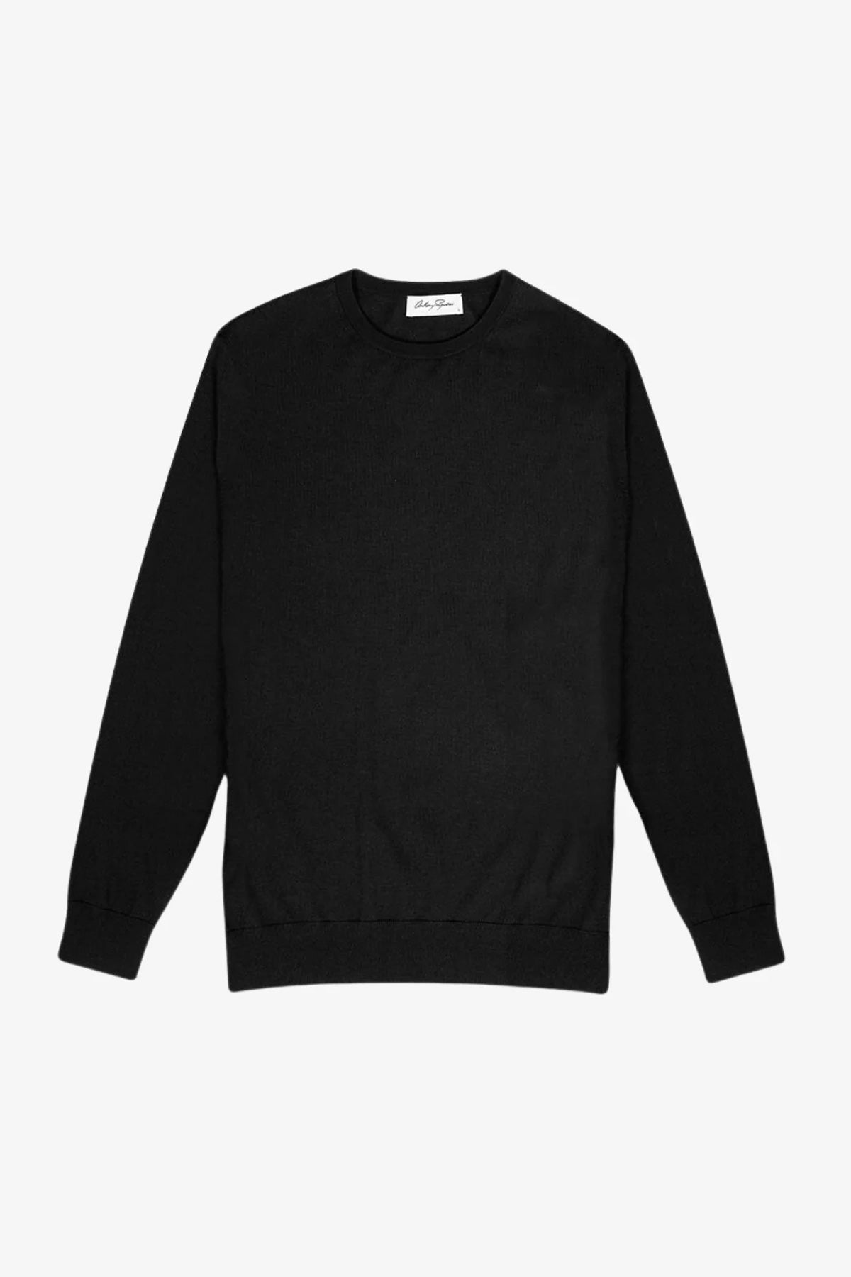 Devin - Black Crewneck Knit