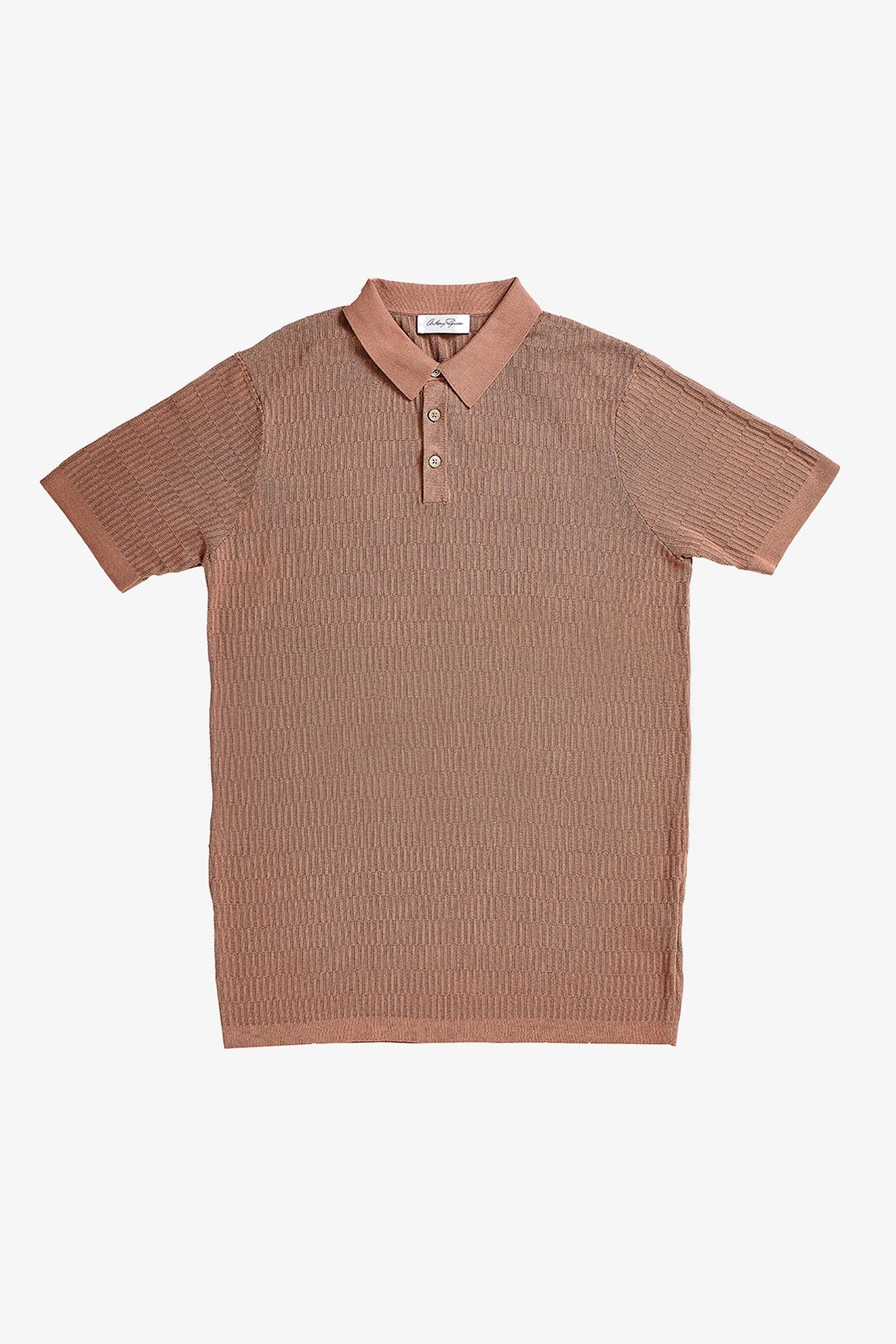Long Island Knitted Polo - Terracotta