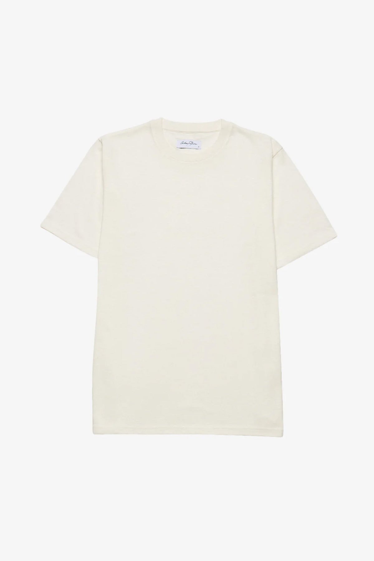 White linen blend tee