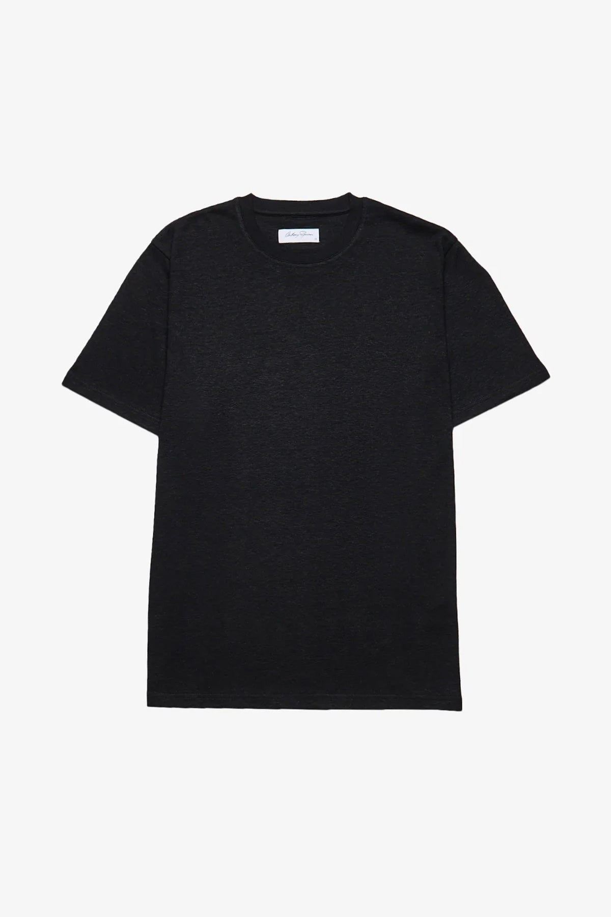 Black linen blend tee