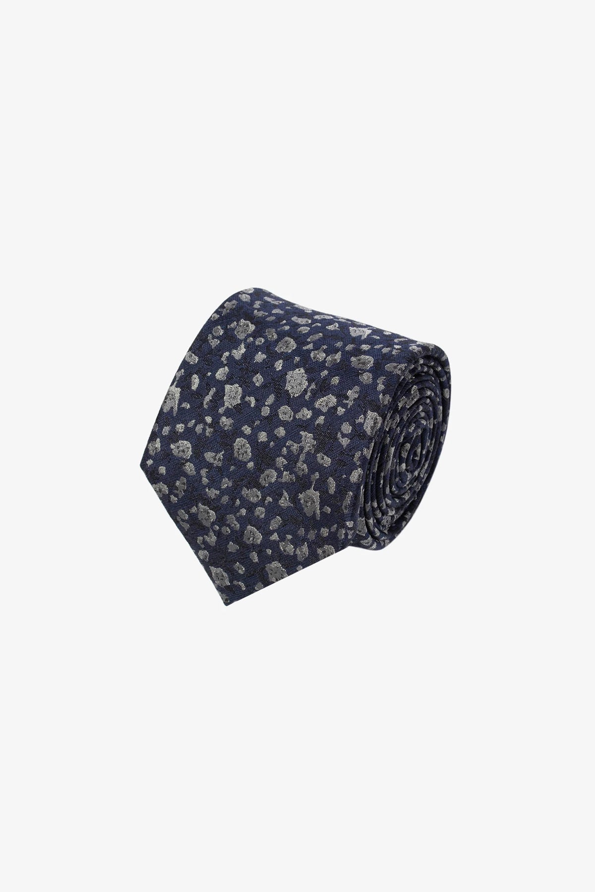 Tie - Silk pattern mid blue