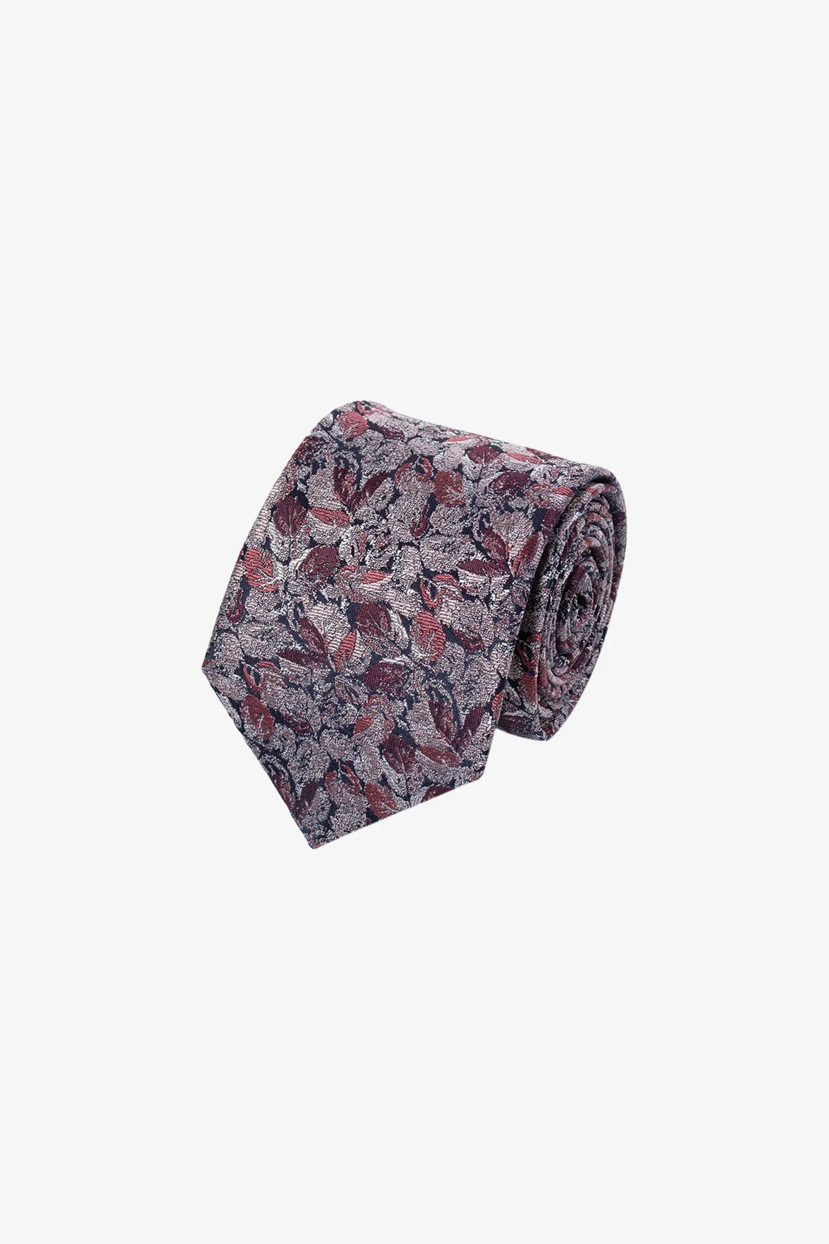 Tie - Silk red flower design