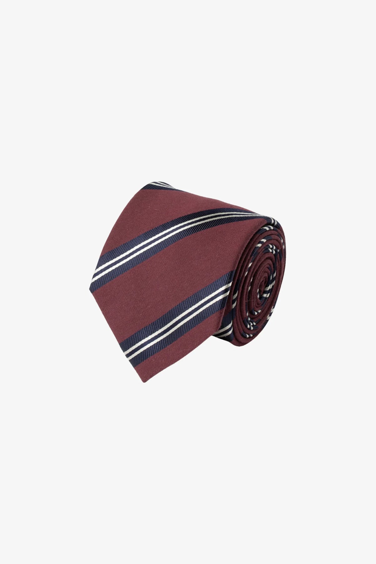 Tie - Silk burgundy stripe