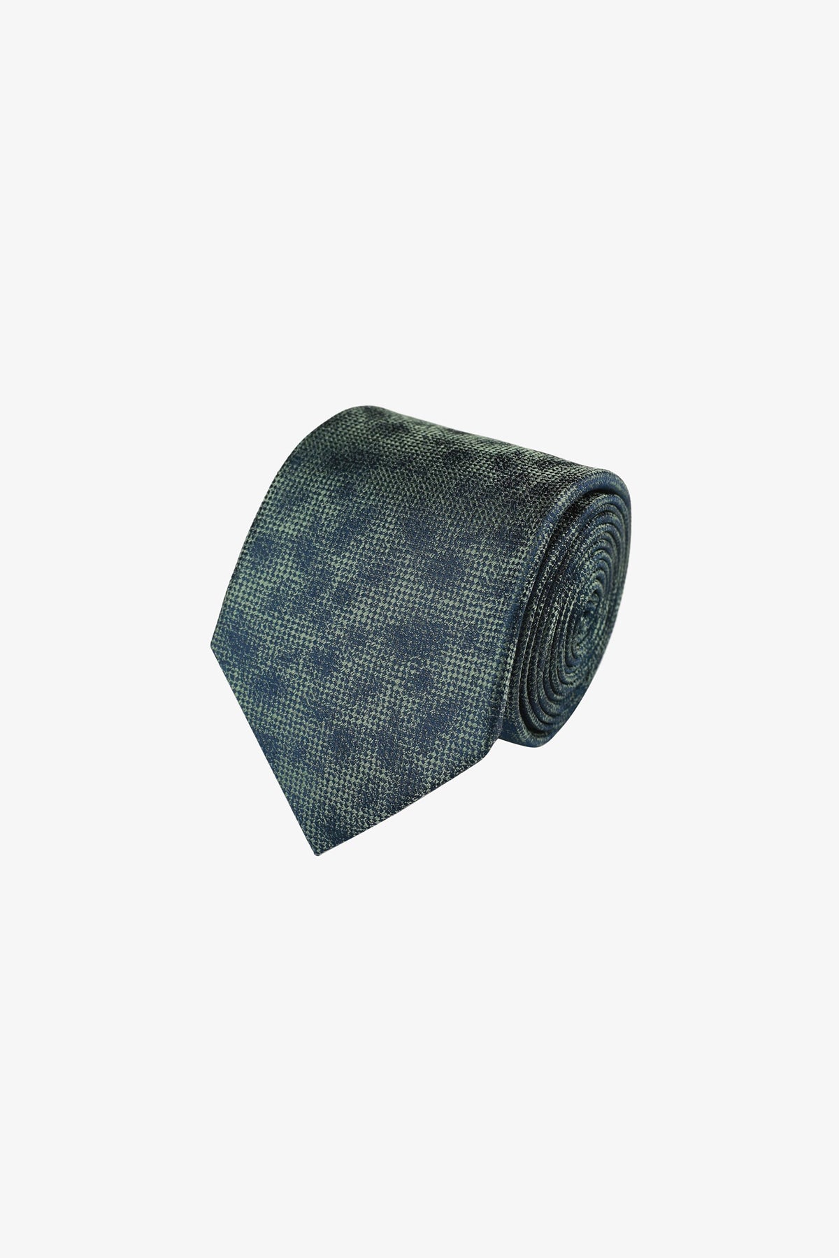 Tie - Silk deep green design