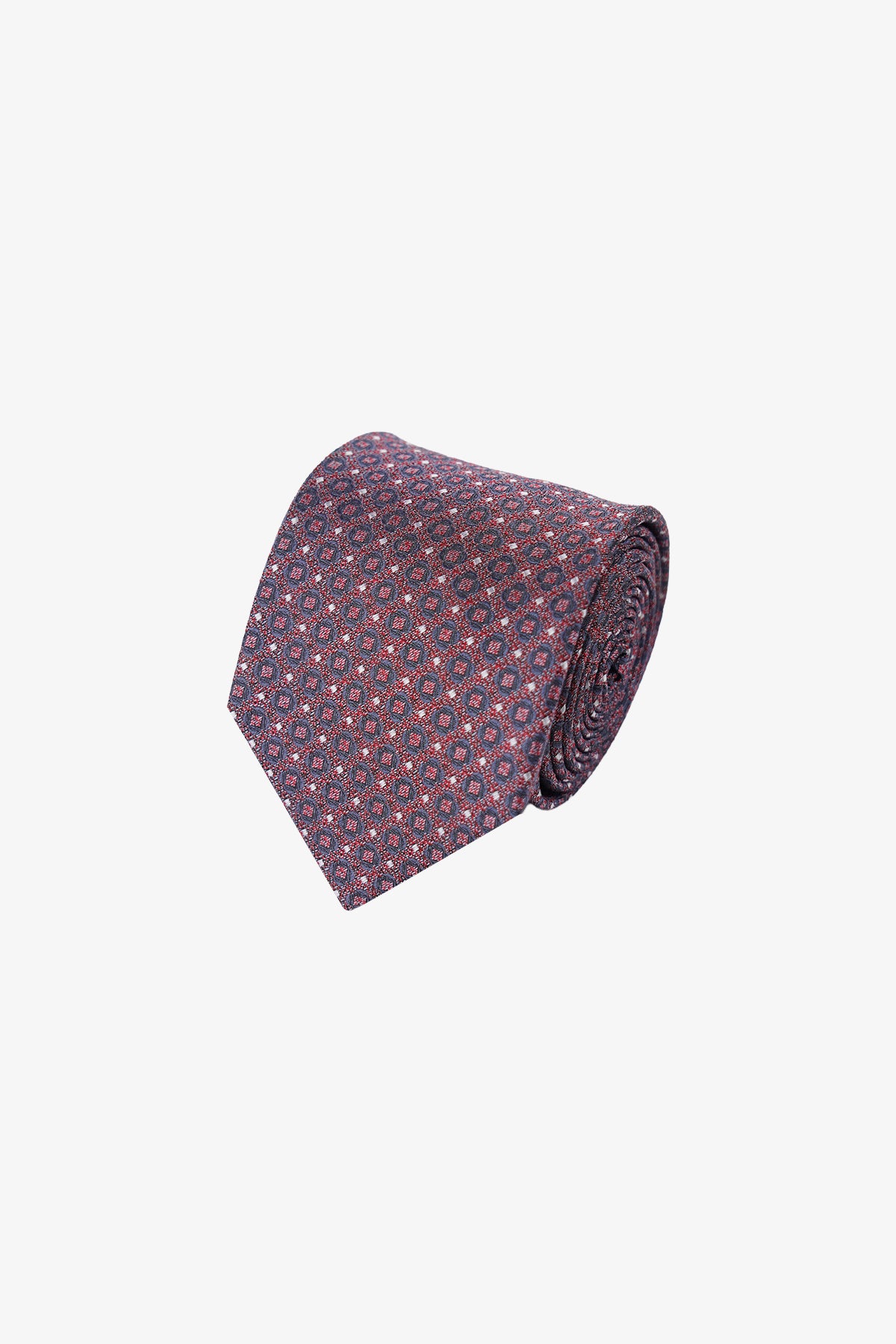 Tie - Silk Orange/Blue Pattern