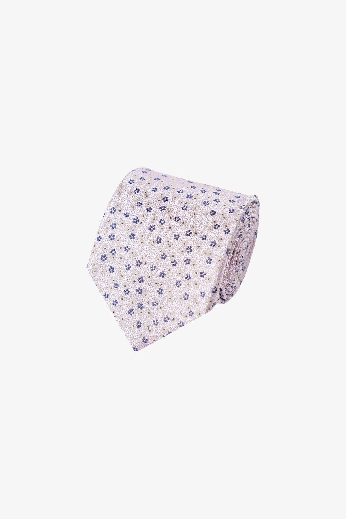 Tie - Silk Pink/Navy Florals