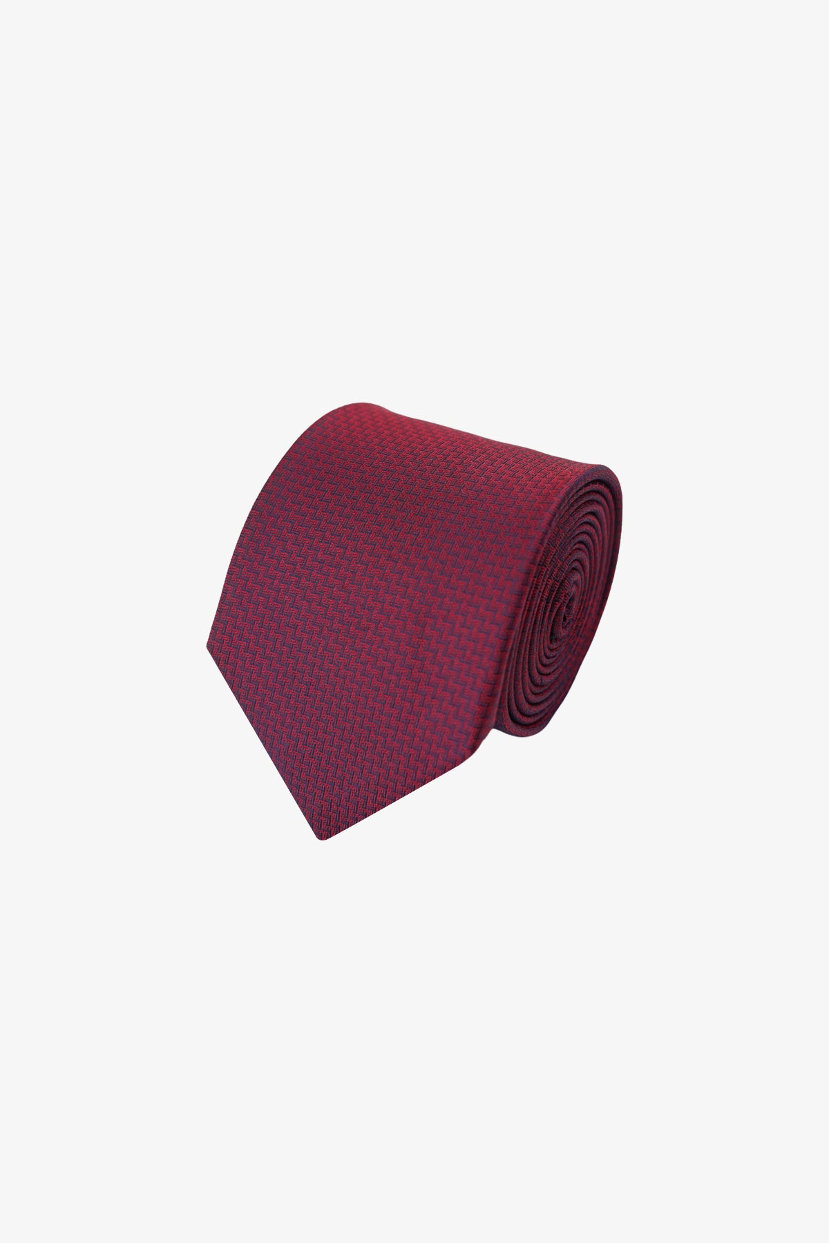 Tie - Silk Red Geometric
