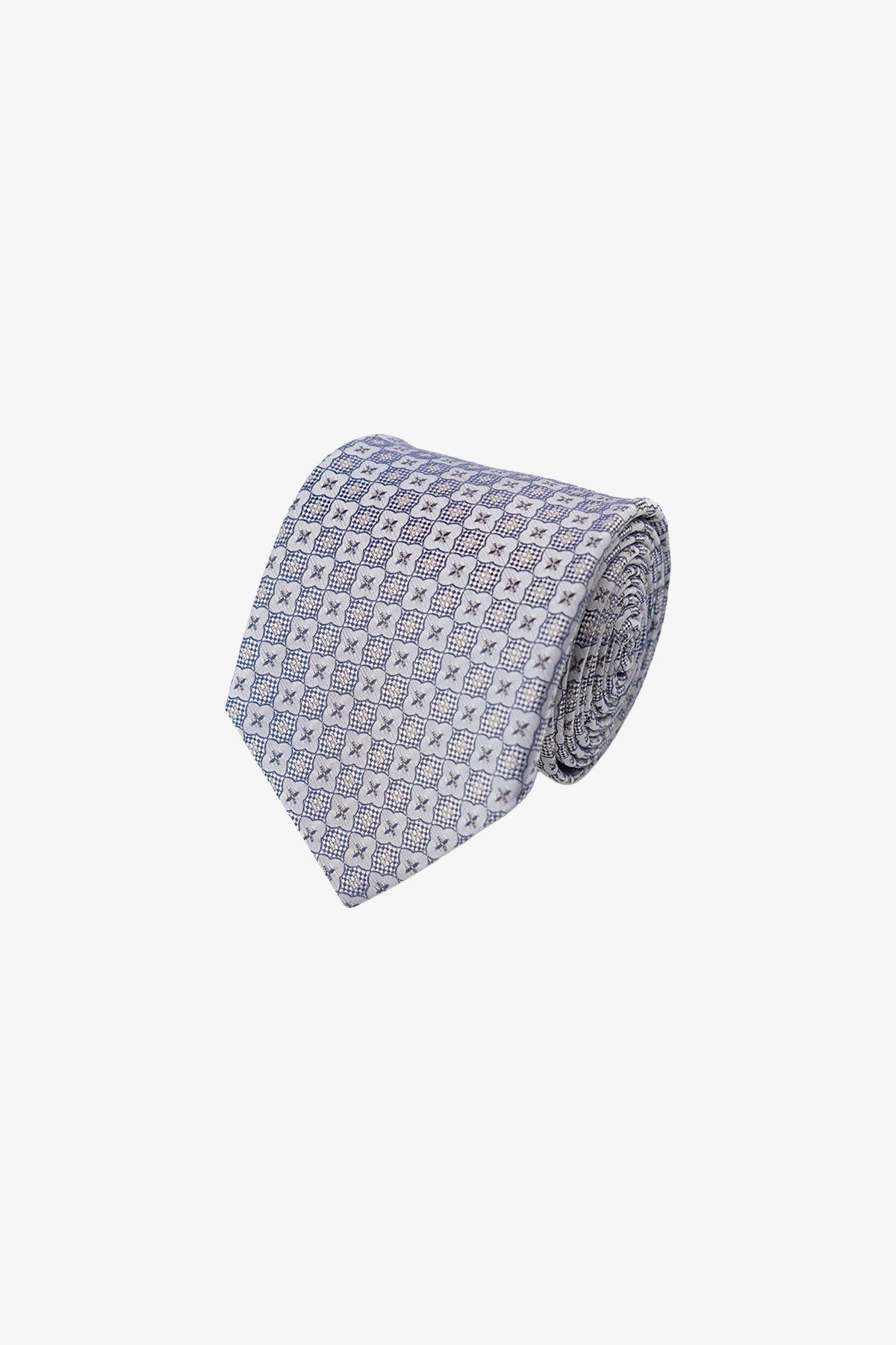 Tie - Silk Blue Pattern