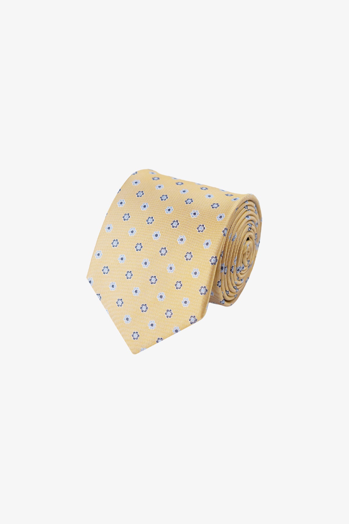 Tie - Silk Yellow Floral