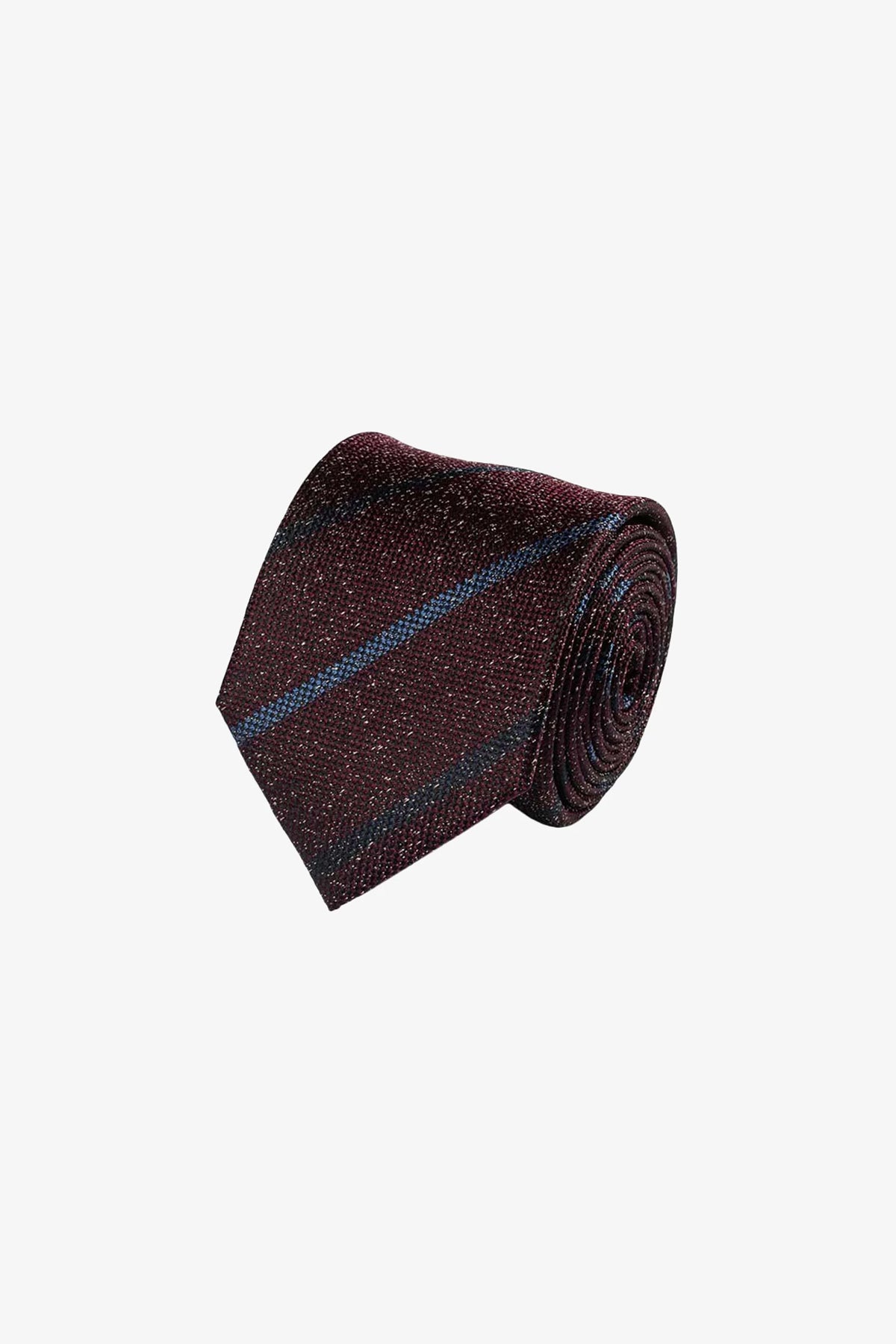 Tie - Silk burgandy flecks with stripe
