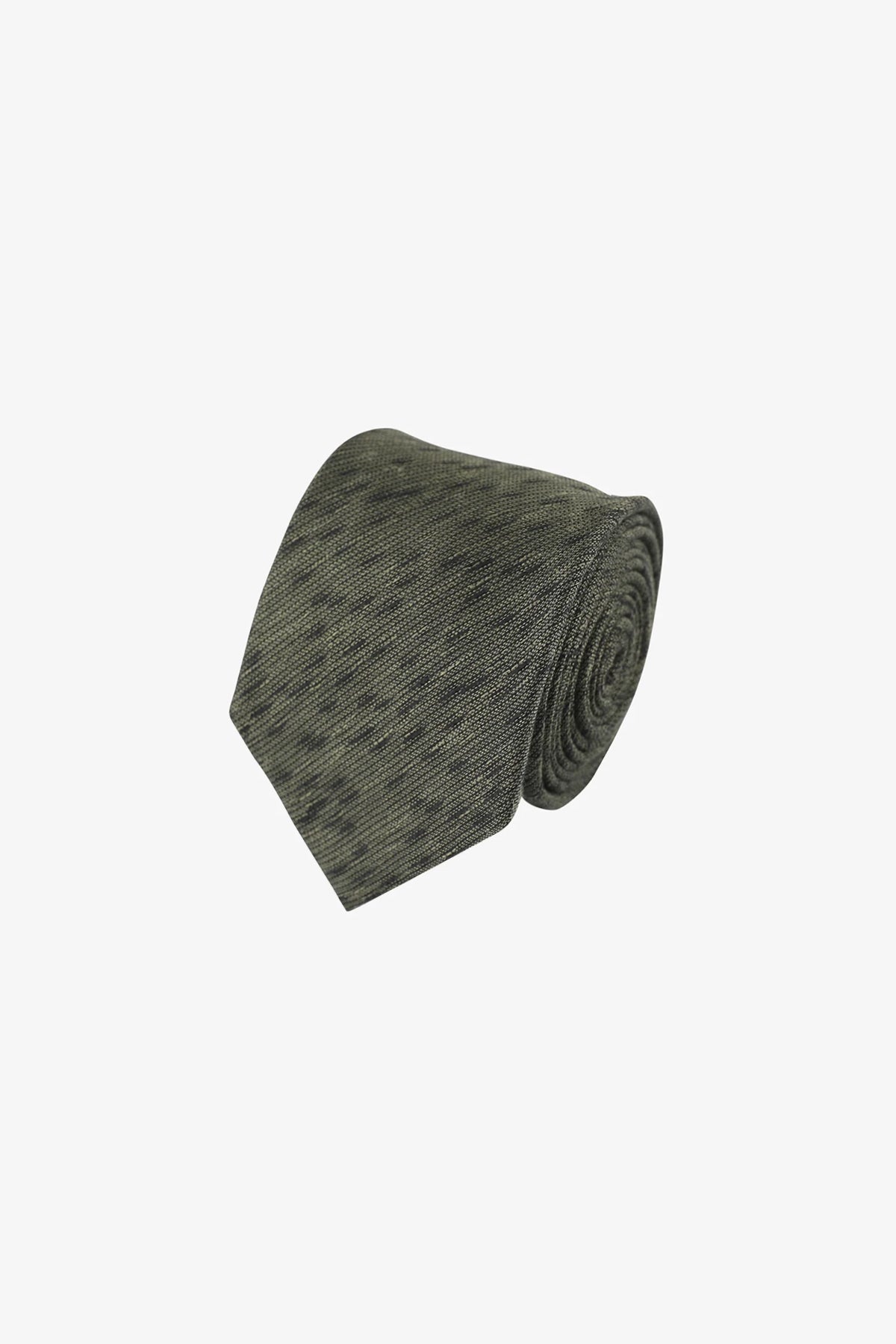 Tie - Green spotted melange