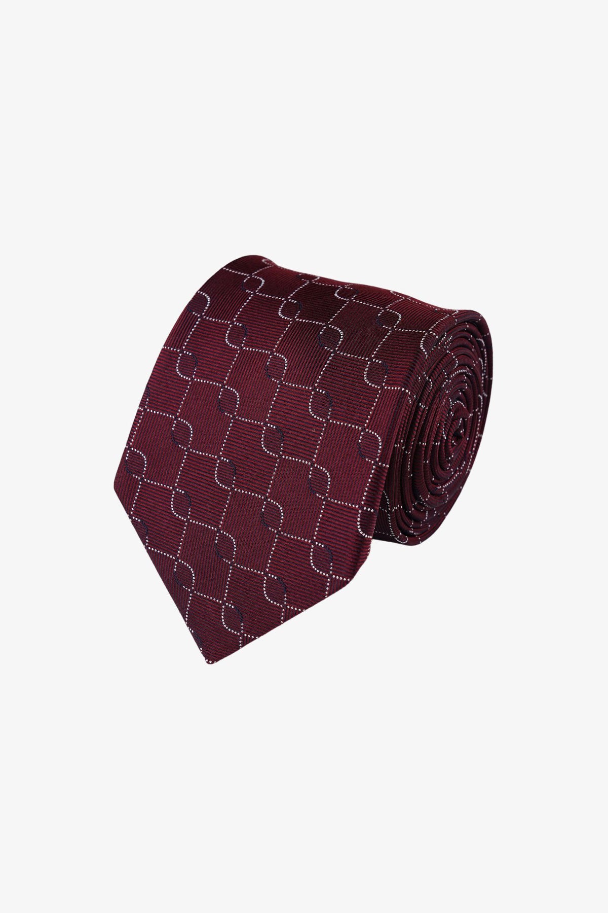 Tie - Silk Red Pattern