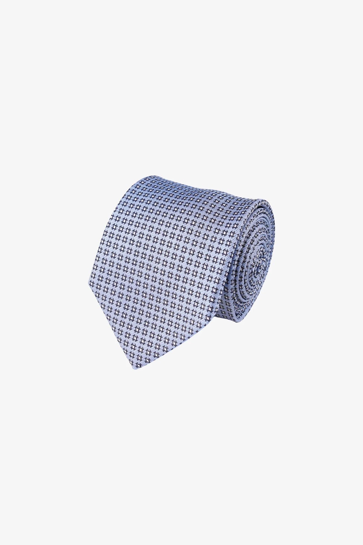Tie - Silk Light Blue Pattern