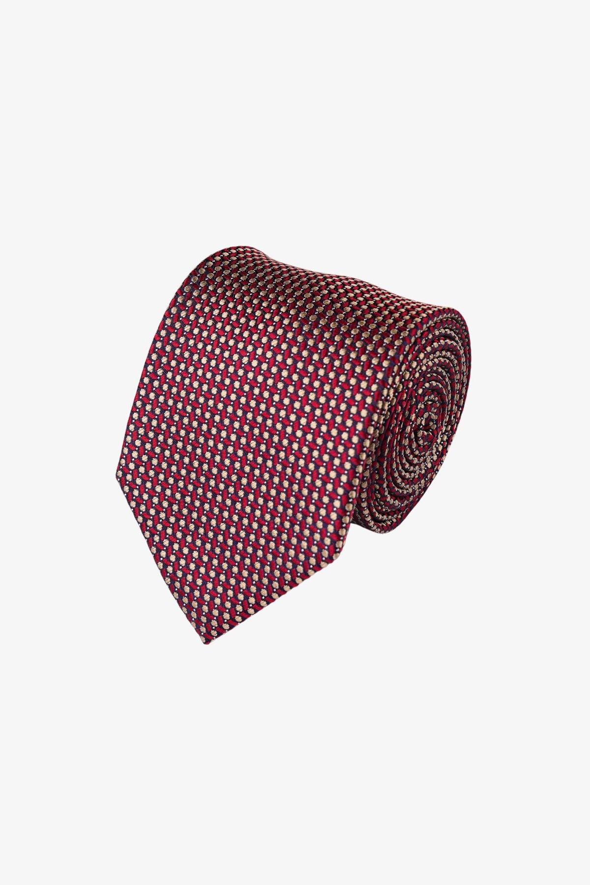 Tie - Silk Red Pattern