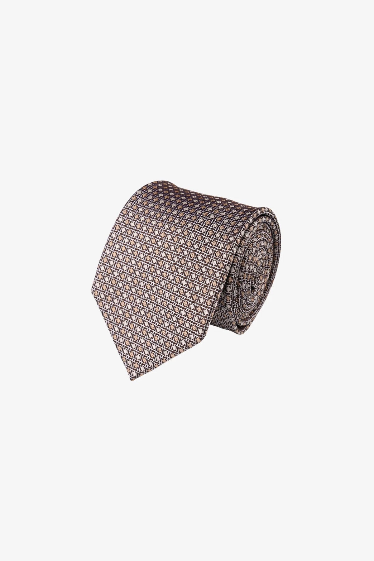 Tie - Silk Silver Pattern