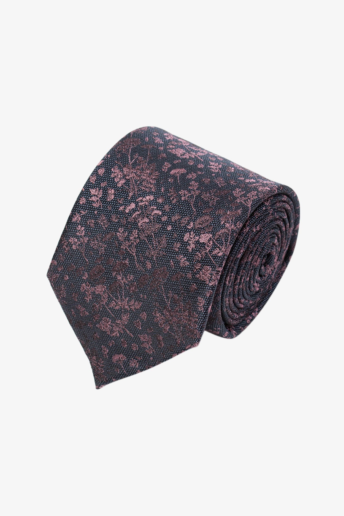 Tie - Silk pink floral