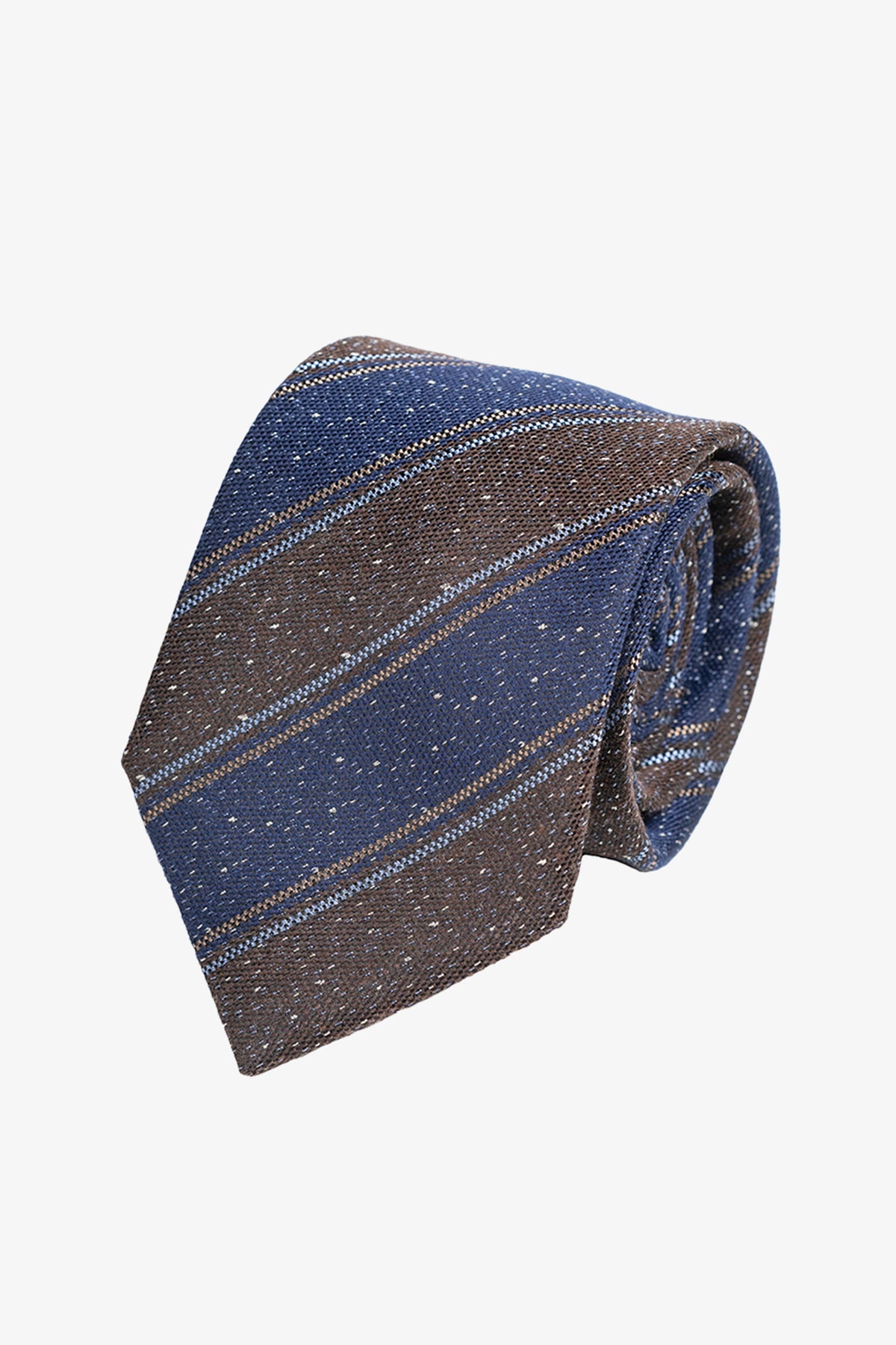 Tie - Silk blue stripe with green