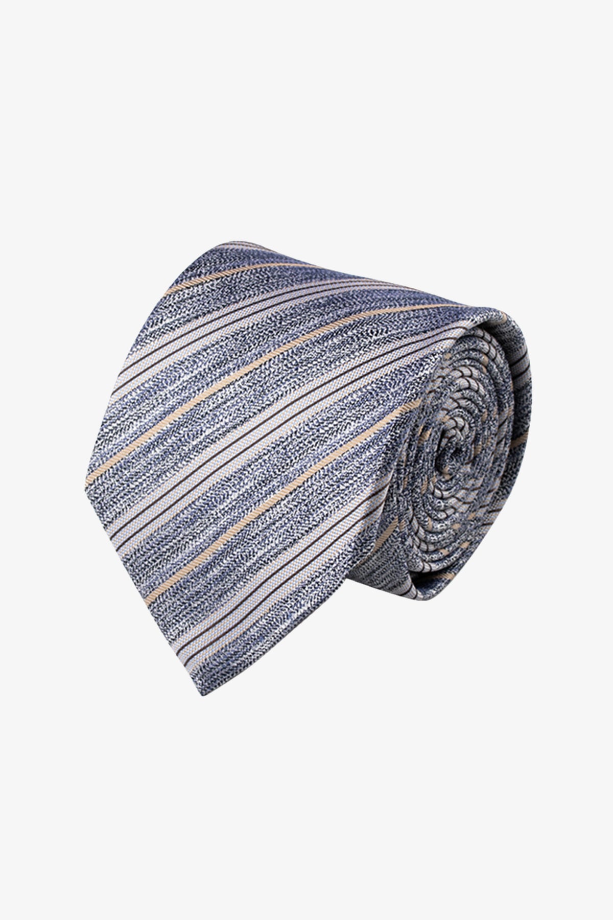 Tie - Silk sky blue multi stripe