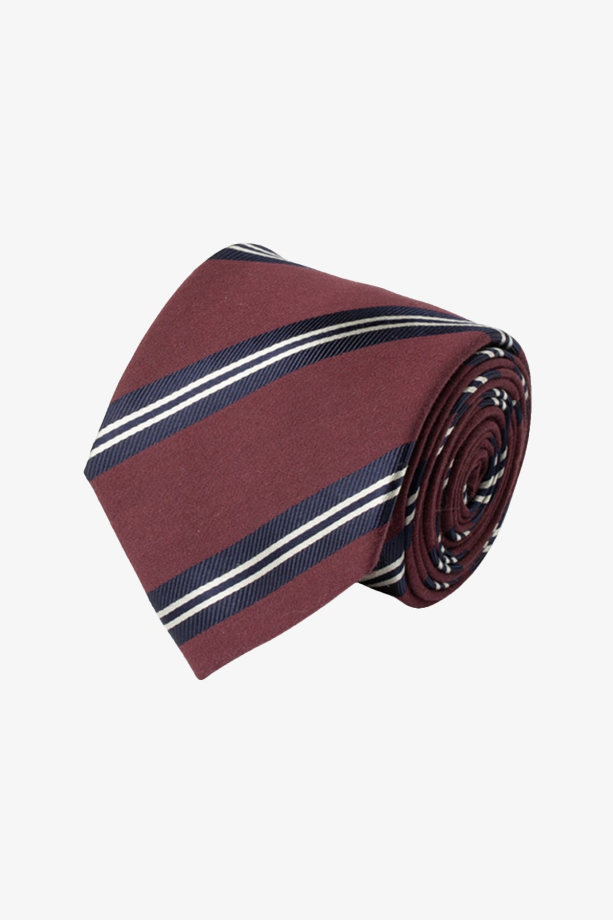 Tie - Silk burgundy stripe