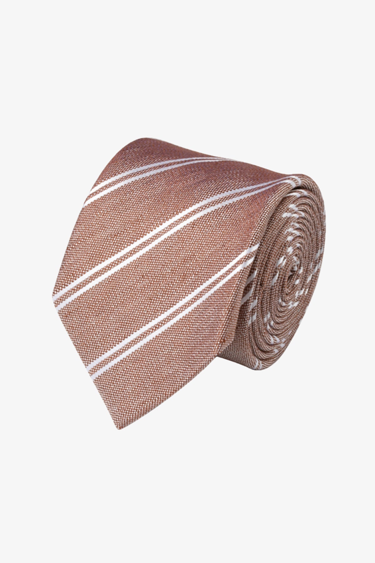 Tie - Silk beige with stripes