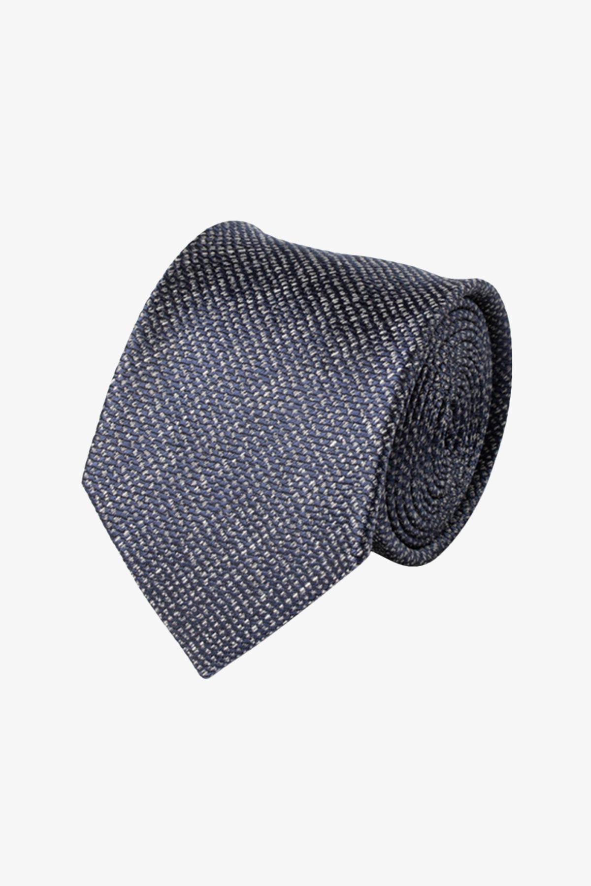 Tie - Silk melange effect mid blue