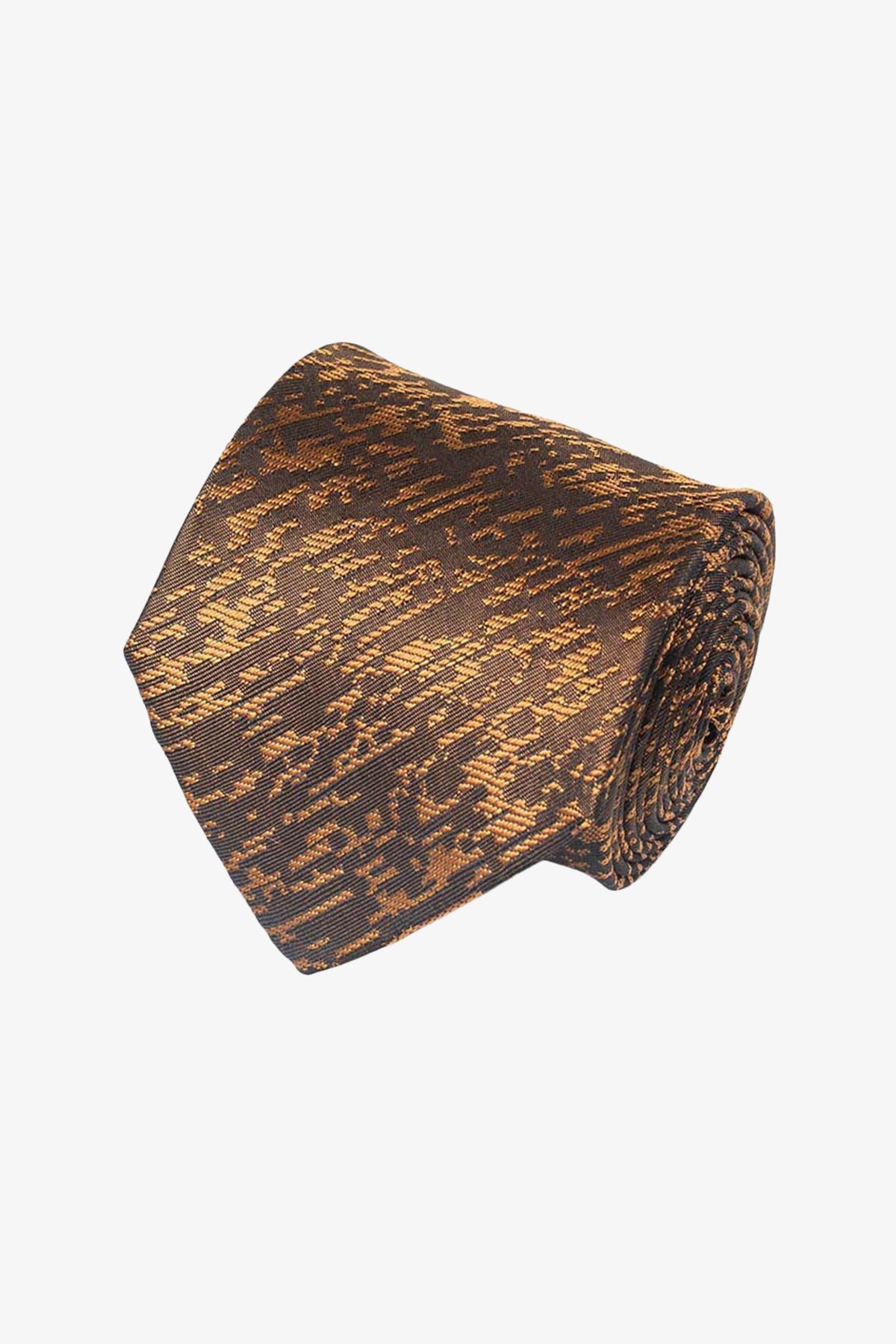 Tie - Silk Golden pattern