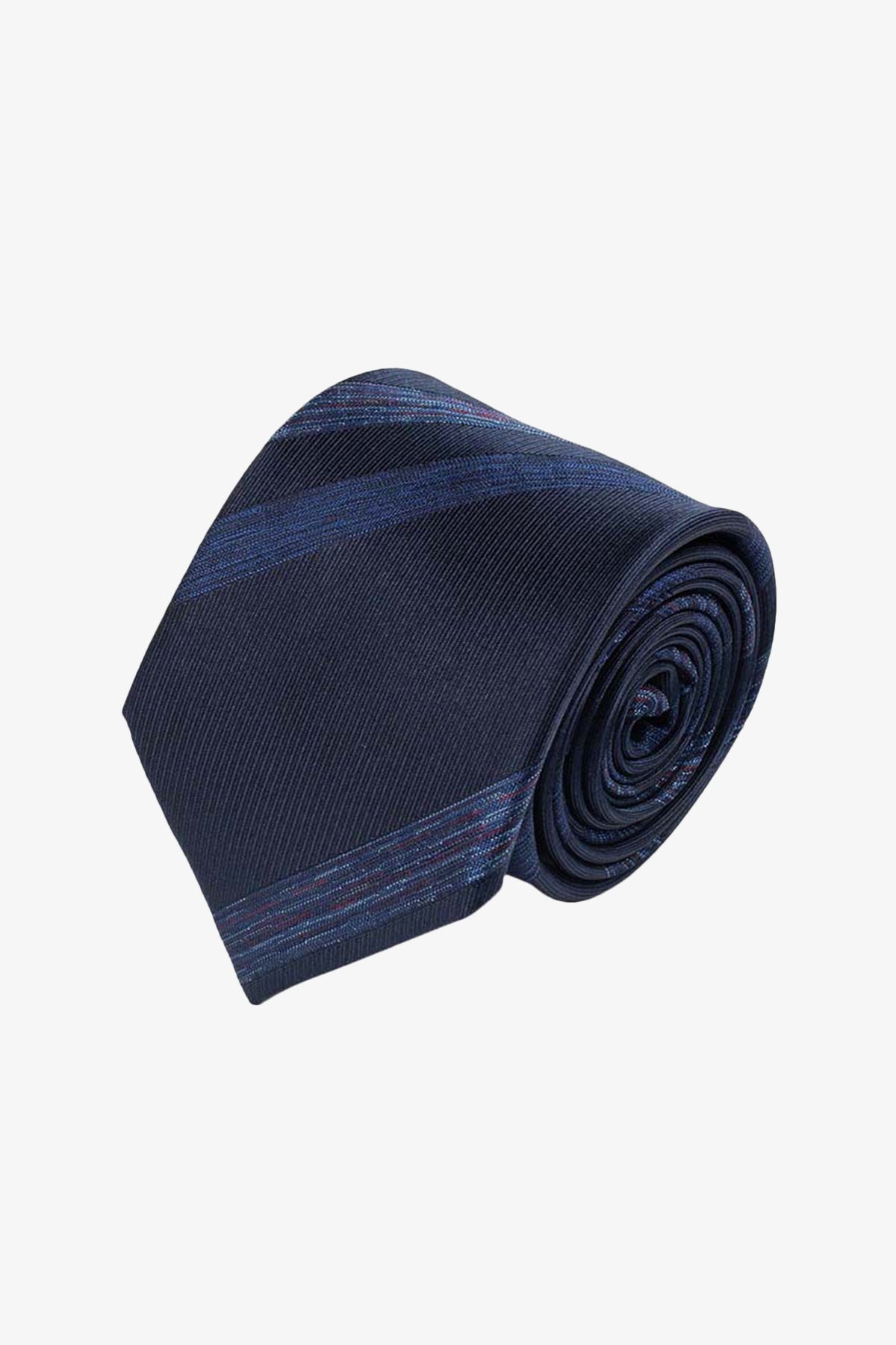 Tie - Silk blue with multie stripe