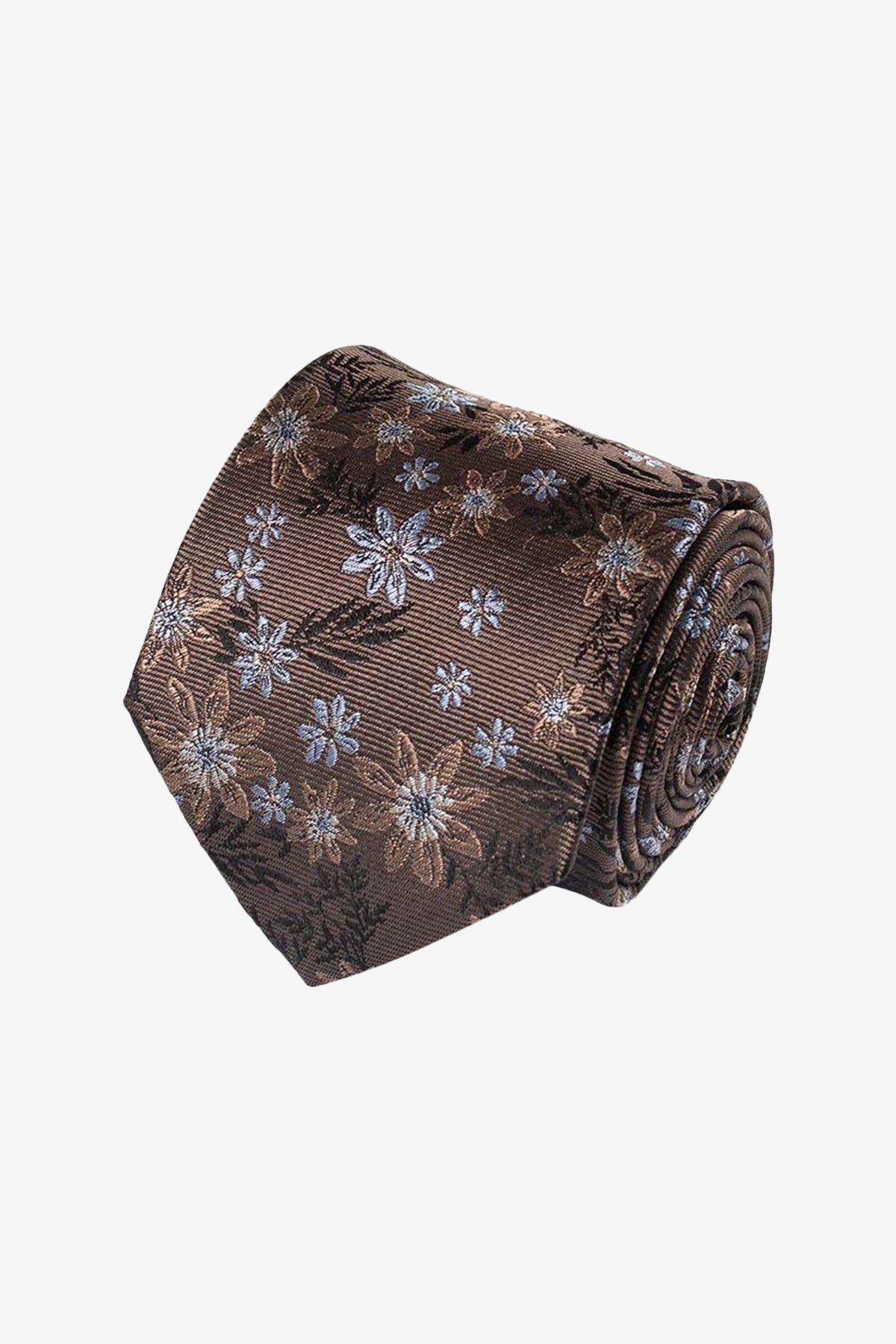 Tie - Silk brown multi floral