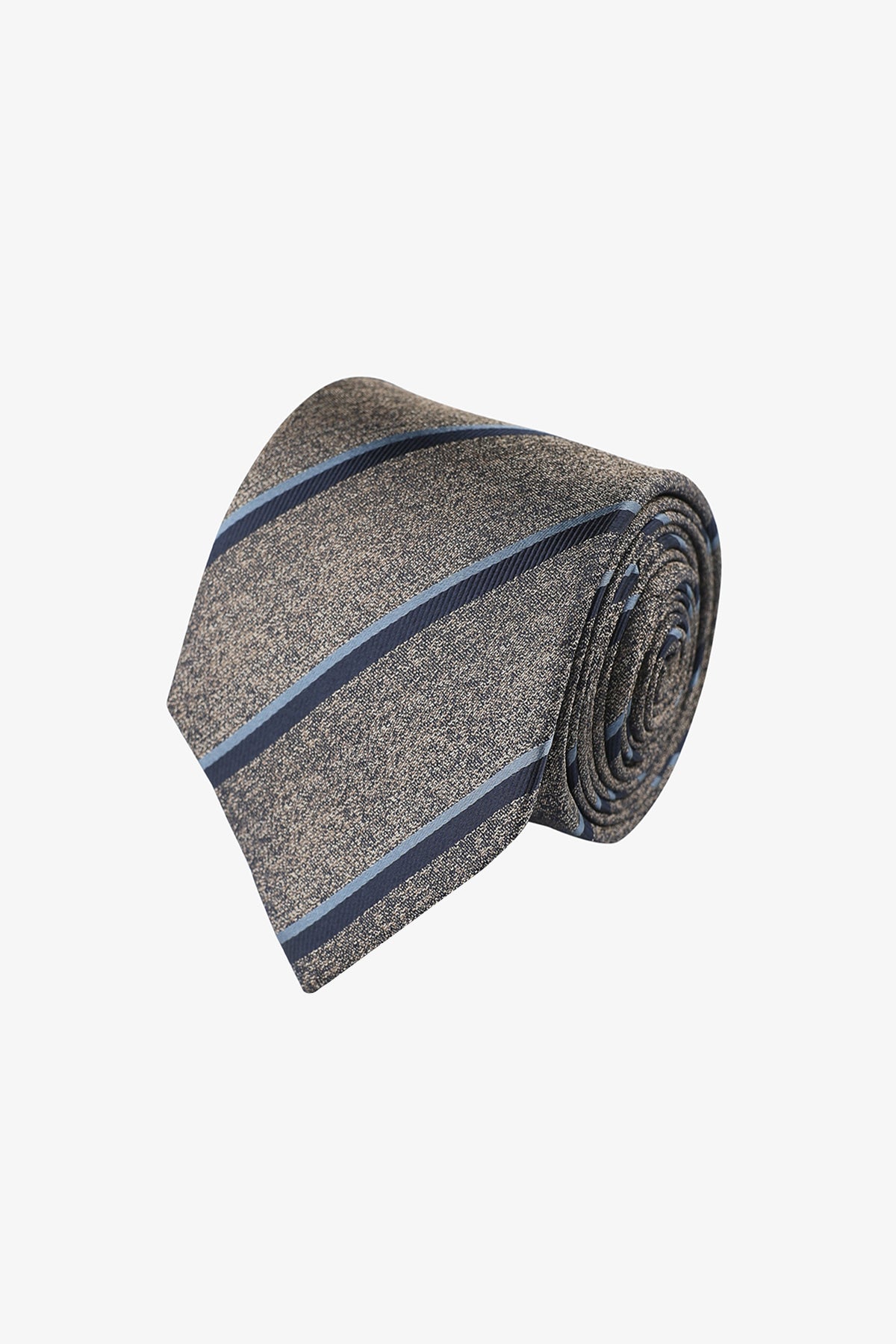 Tie - Silver with blue stripe
