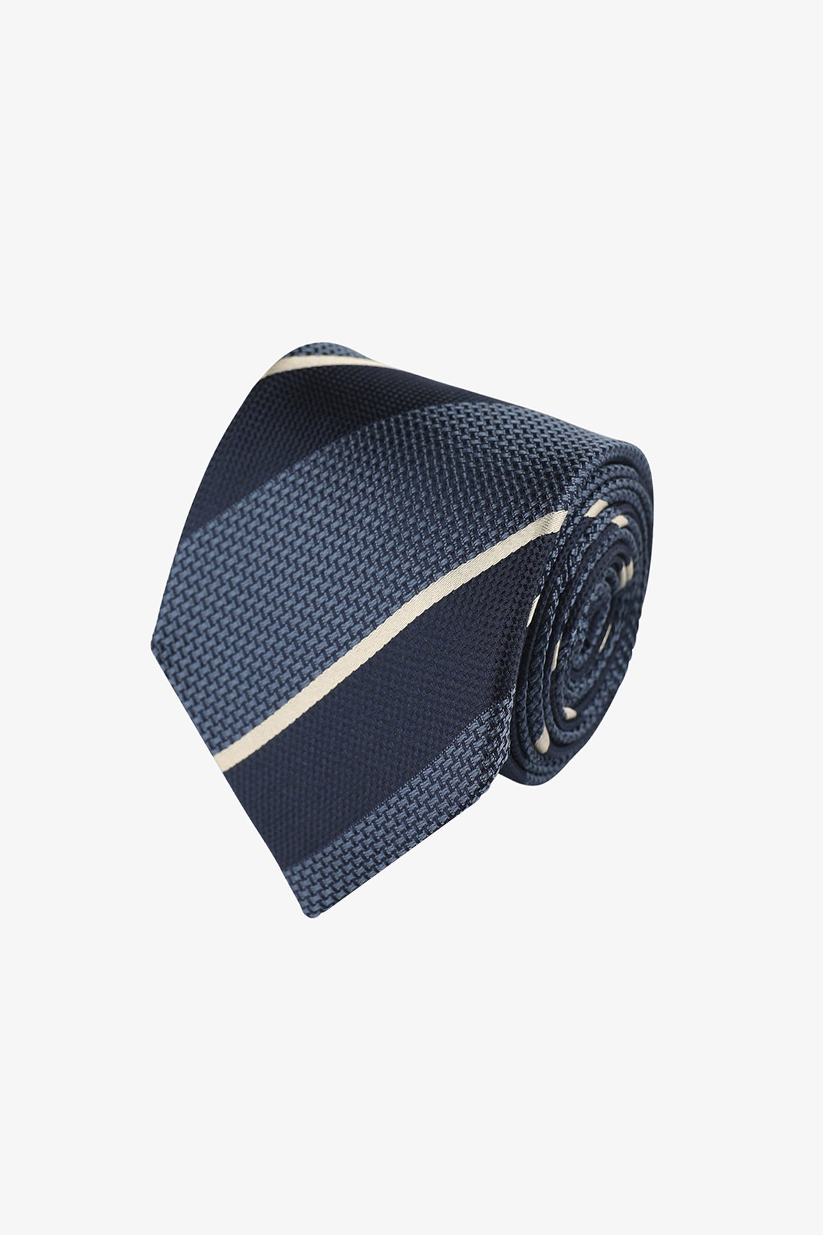Tie - Blue with navy stripe