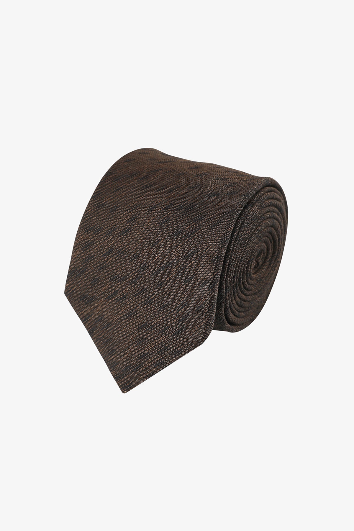 Tie - Brown spotted melange