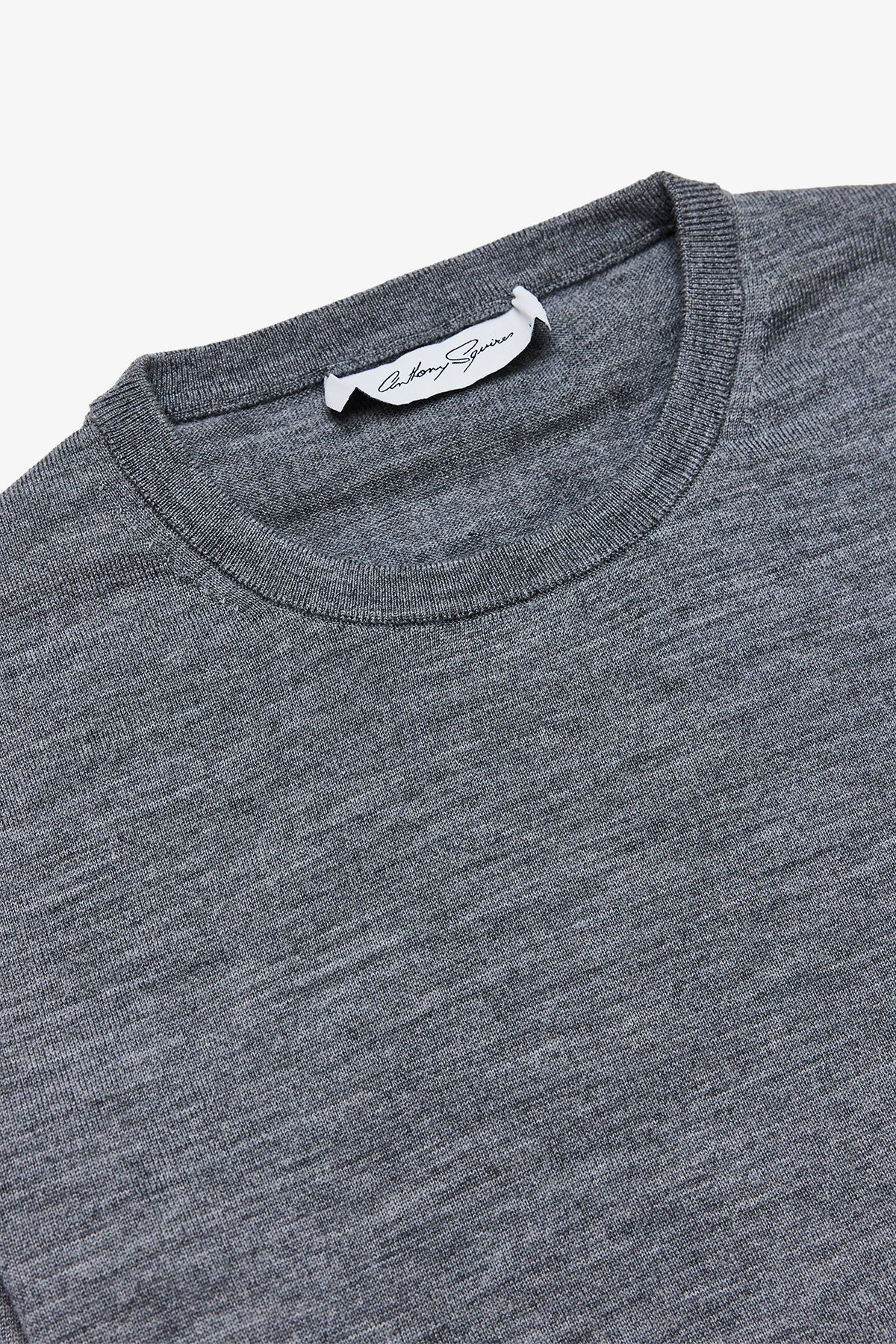 Oscar - Mid Grey Crewneck Knit