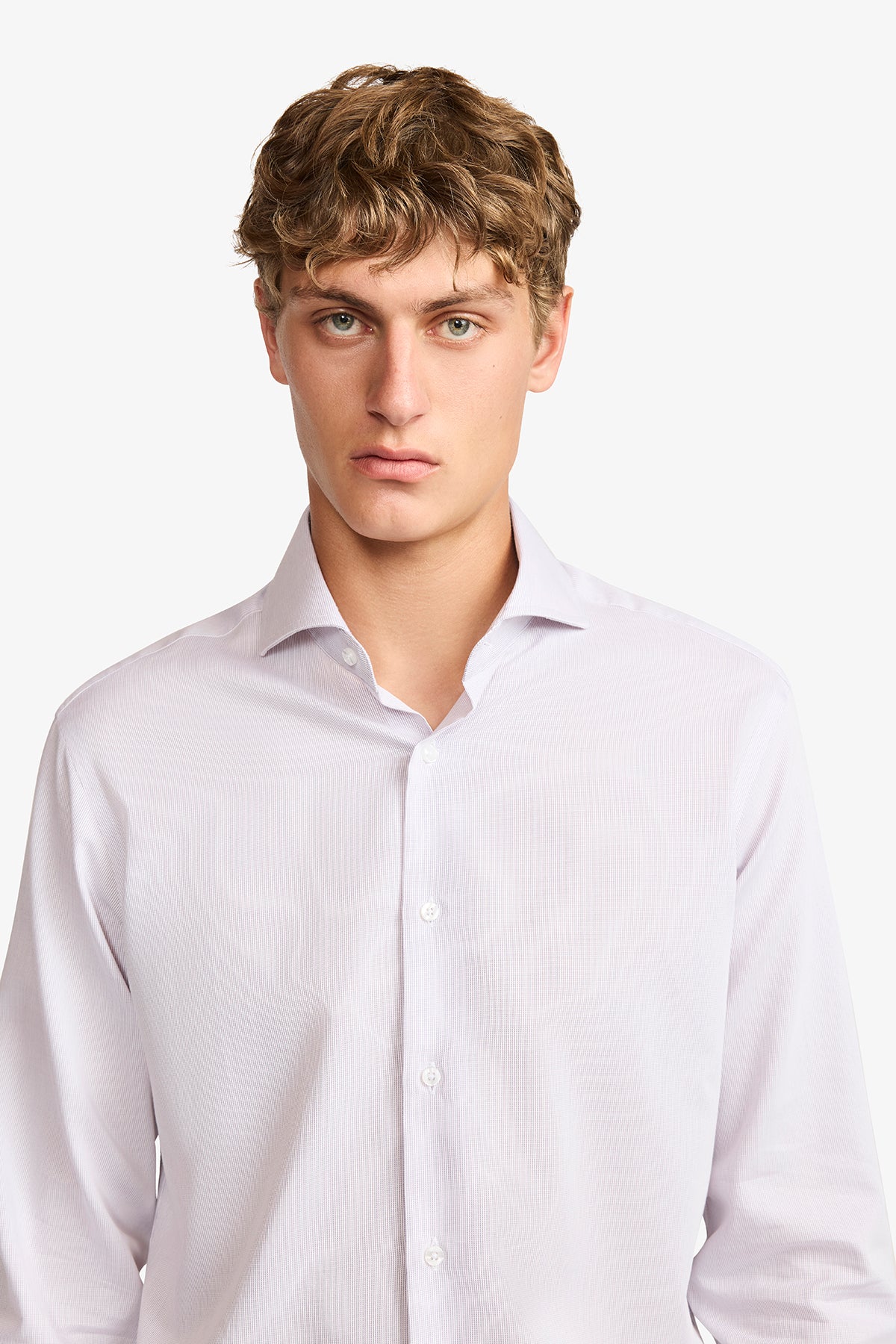 Alton formal shirt - pink microdesign