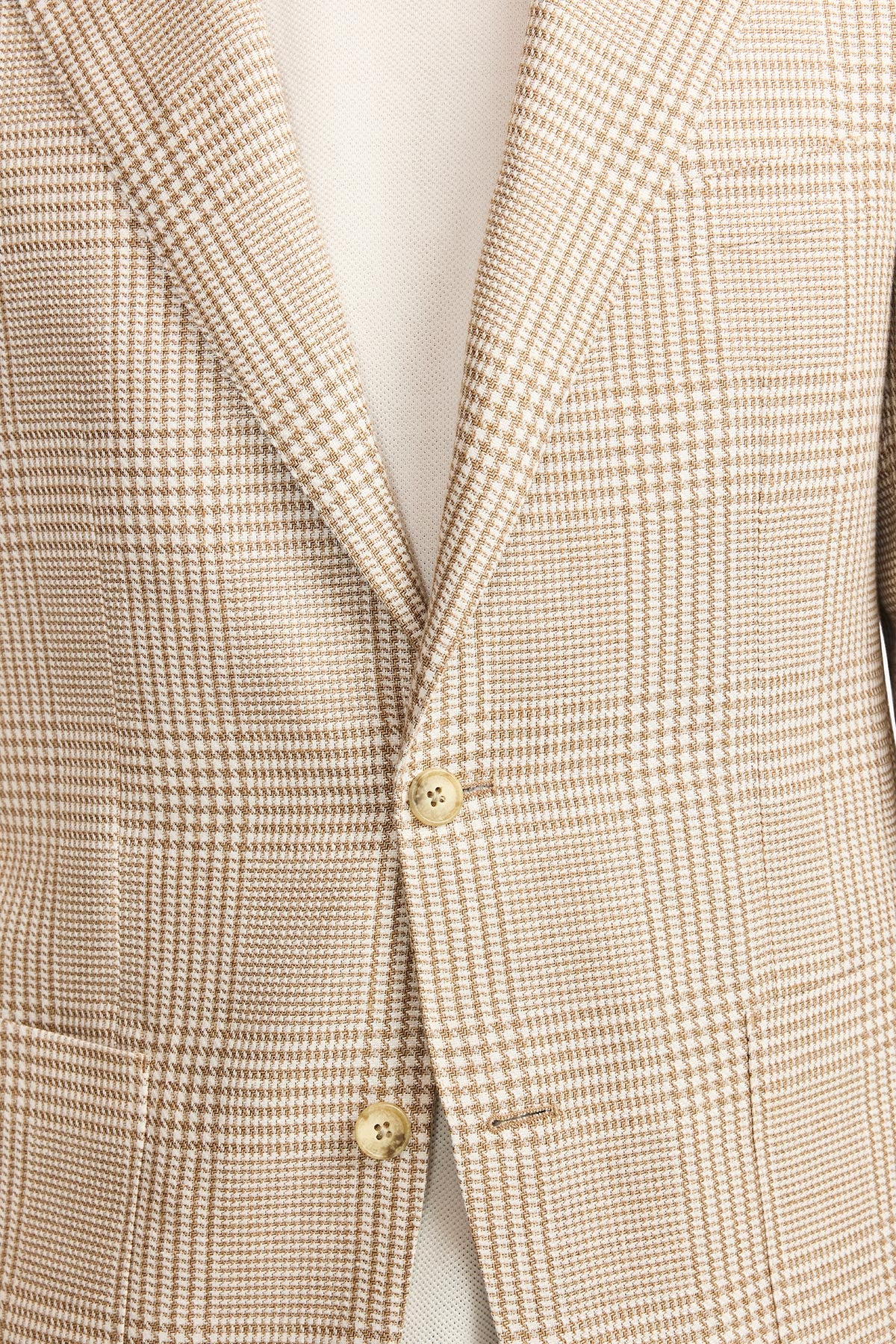 Archer blazer -Wool/linen brown heritage check