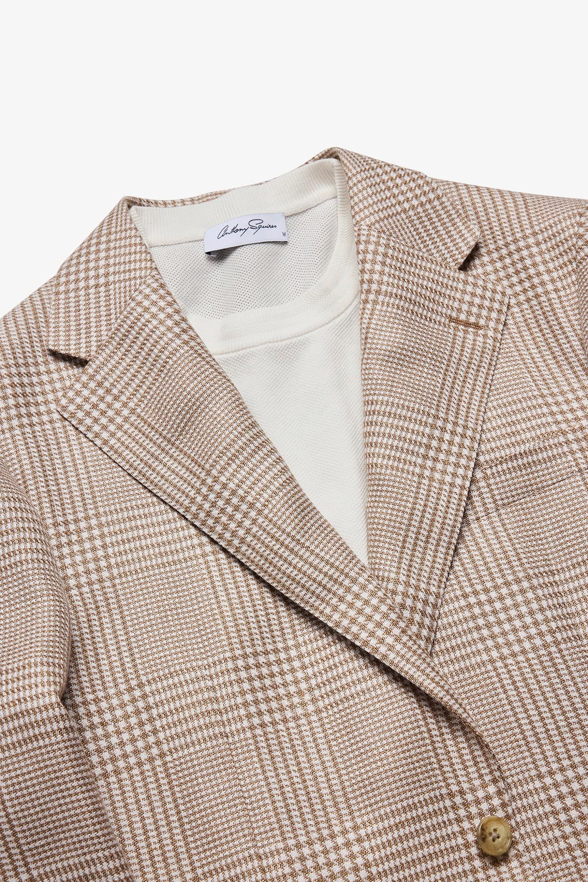 Archer blazer -Wool/linen brown heritage check