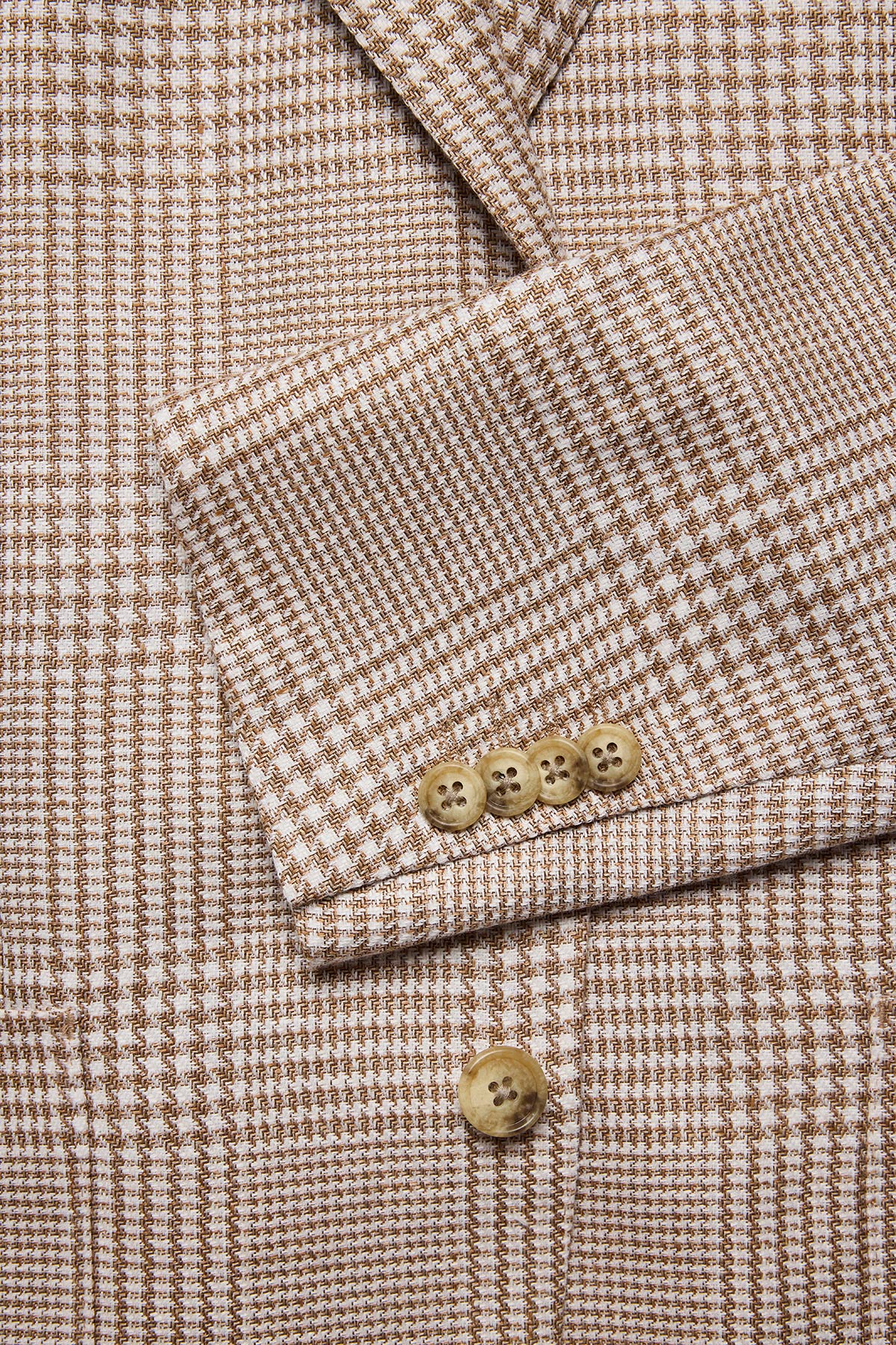 Archer blazer -Wool/linen brown heritage check